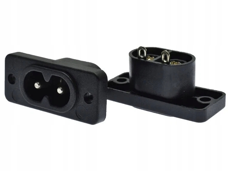 2× Gniazdo zasilające AC żeńskie ELEKTRONIKA PLUS GNIAZDO AC ÓSEMKA DO OBUDOWY PRZYKRĘCANE x 2