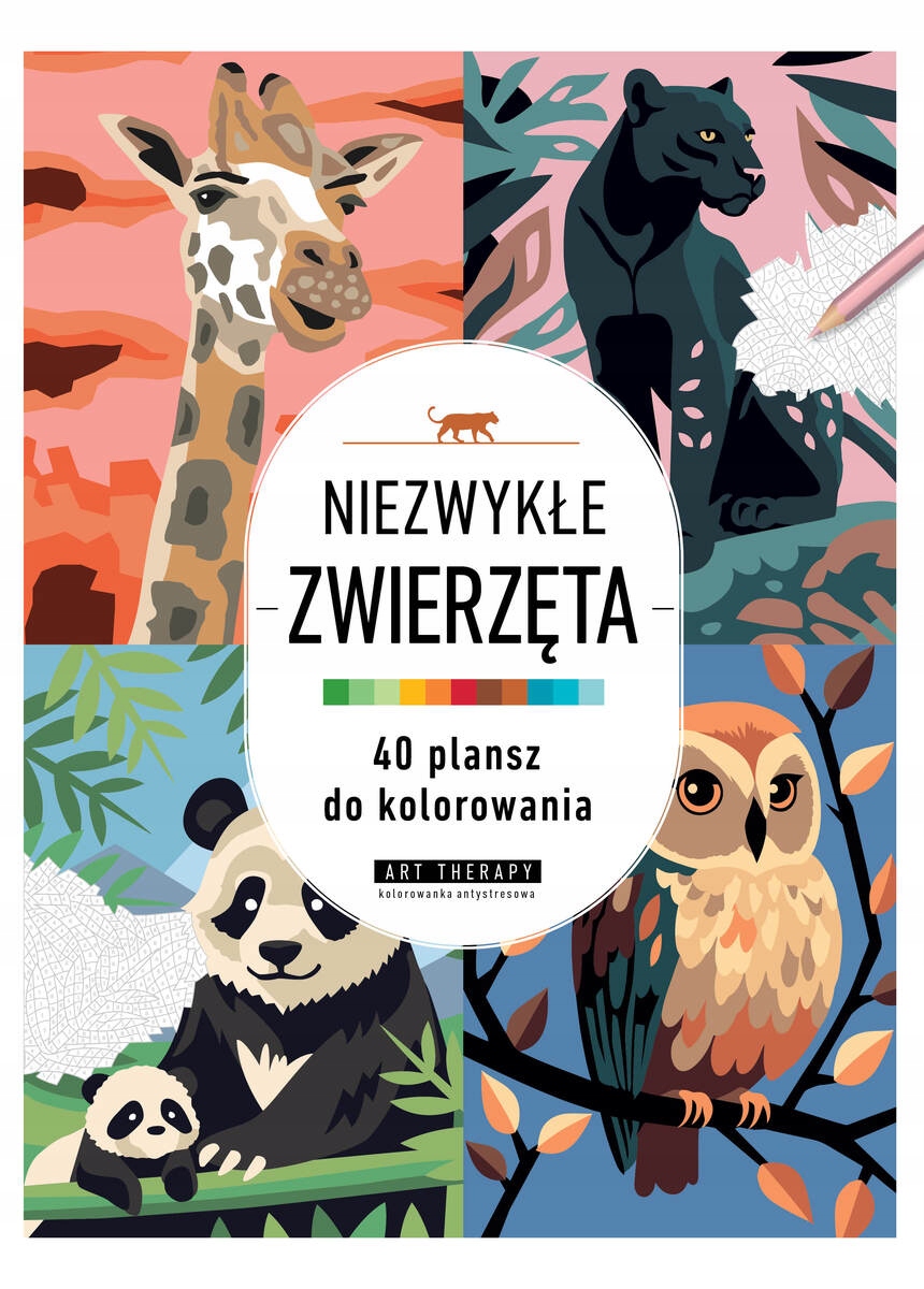 Art therapy. Kolorowanka antystresowa. zwierzęta. 40 plansz do