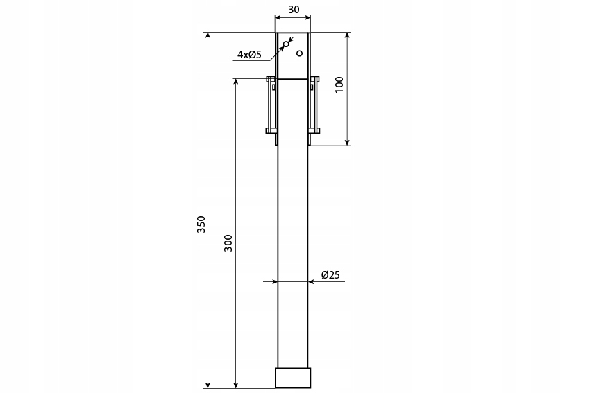 PODPÓRKA GARAŻOWA STOPKA DO DRZWI BRAM 30CM MOCNA Materiał wykonania metal