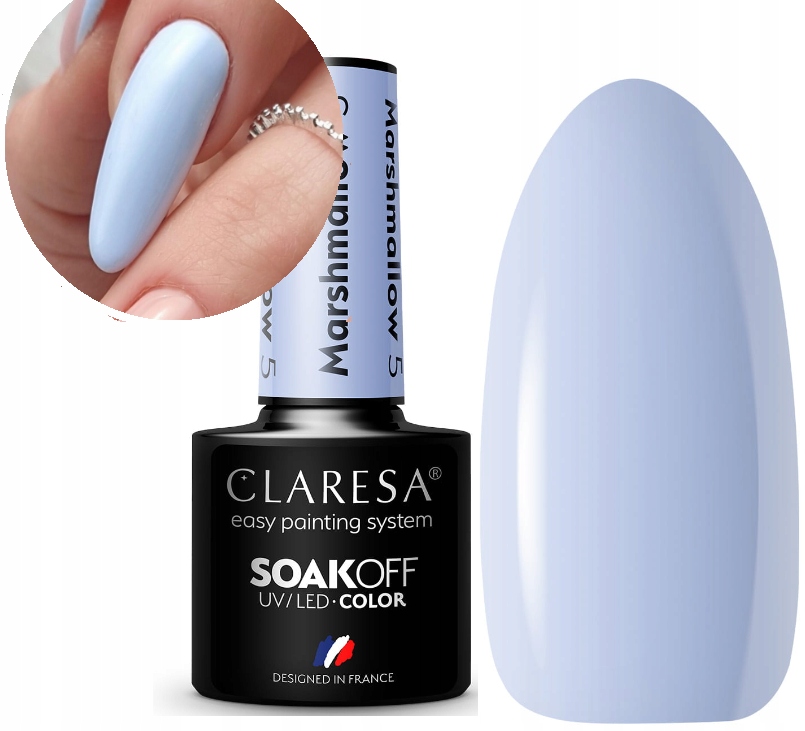 CLARESA LAKIER HYBRYDOWY PASTELOWY BŁĘKIT MARSHMALLOW 5