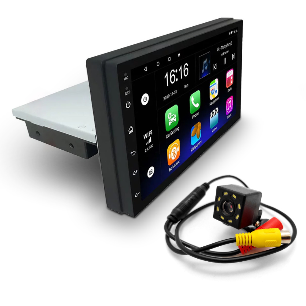 Rádio 1DIN 7'' Android Gps kamera 1/16 Gb Bt Wifi