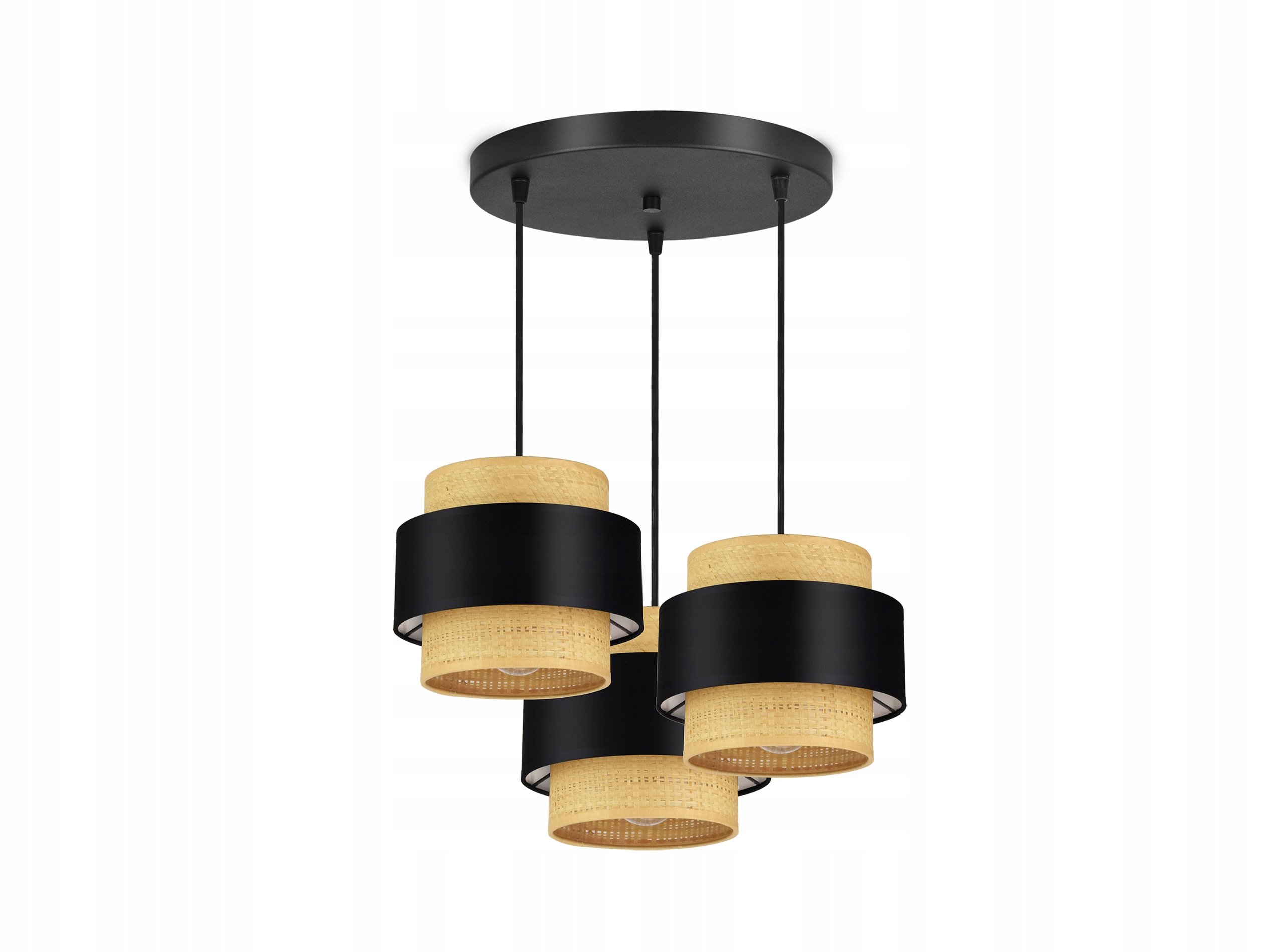 LAMPA WISZĄCA SUFITOWA ŻYRANDOL ABAŻUR Rattan Kolekcja 961