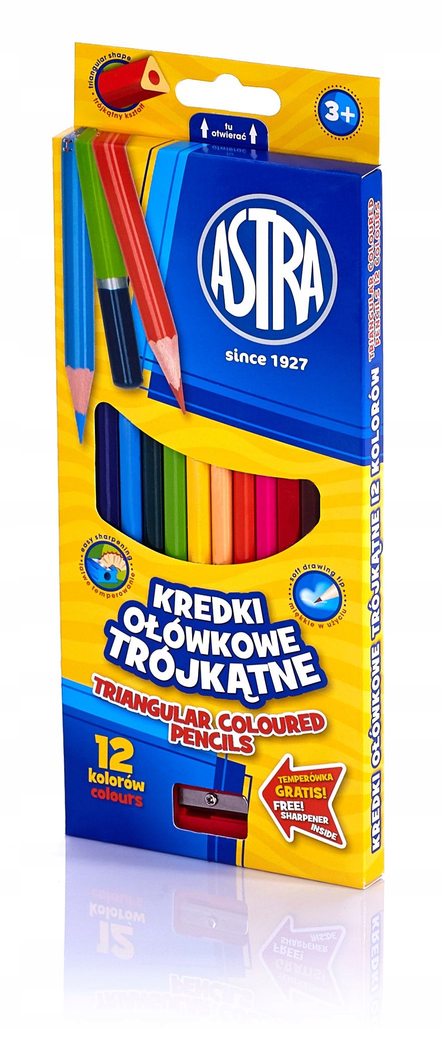 KREDKI OŁÓWKOWE ASTRA 12 KOLORÓW