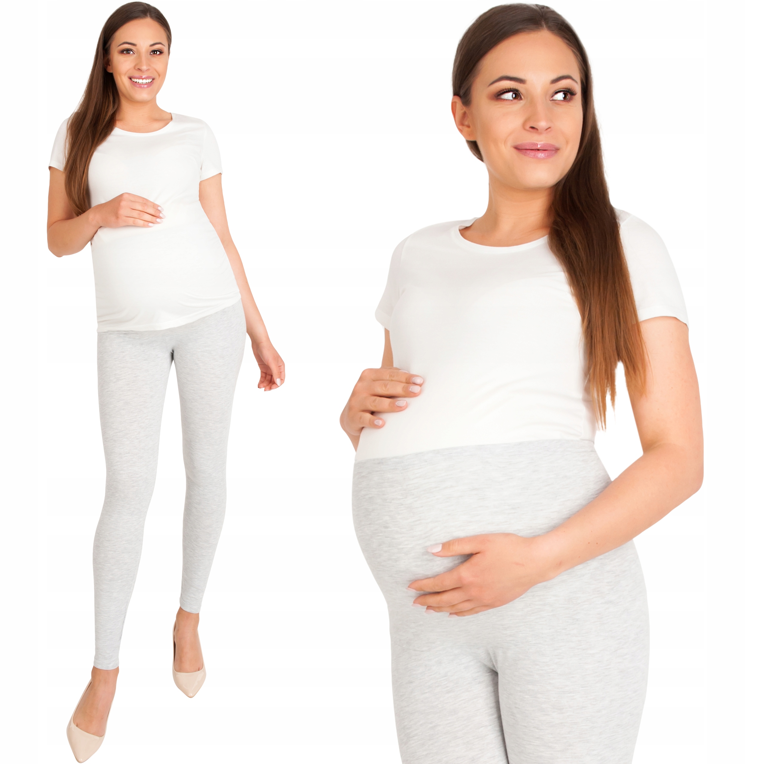 

Leginsy Ciążowe Legginsy Z Panelem Rozm XL Długie