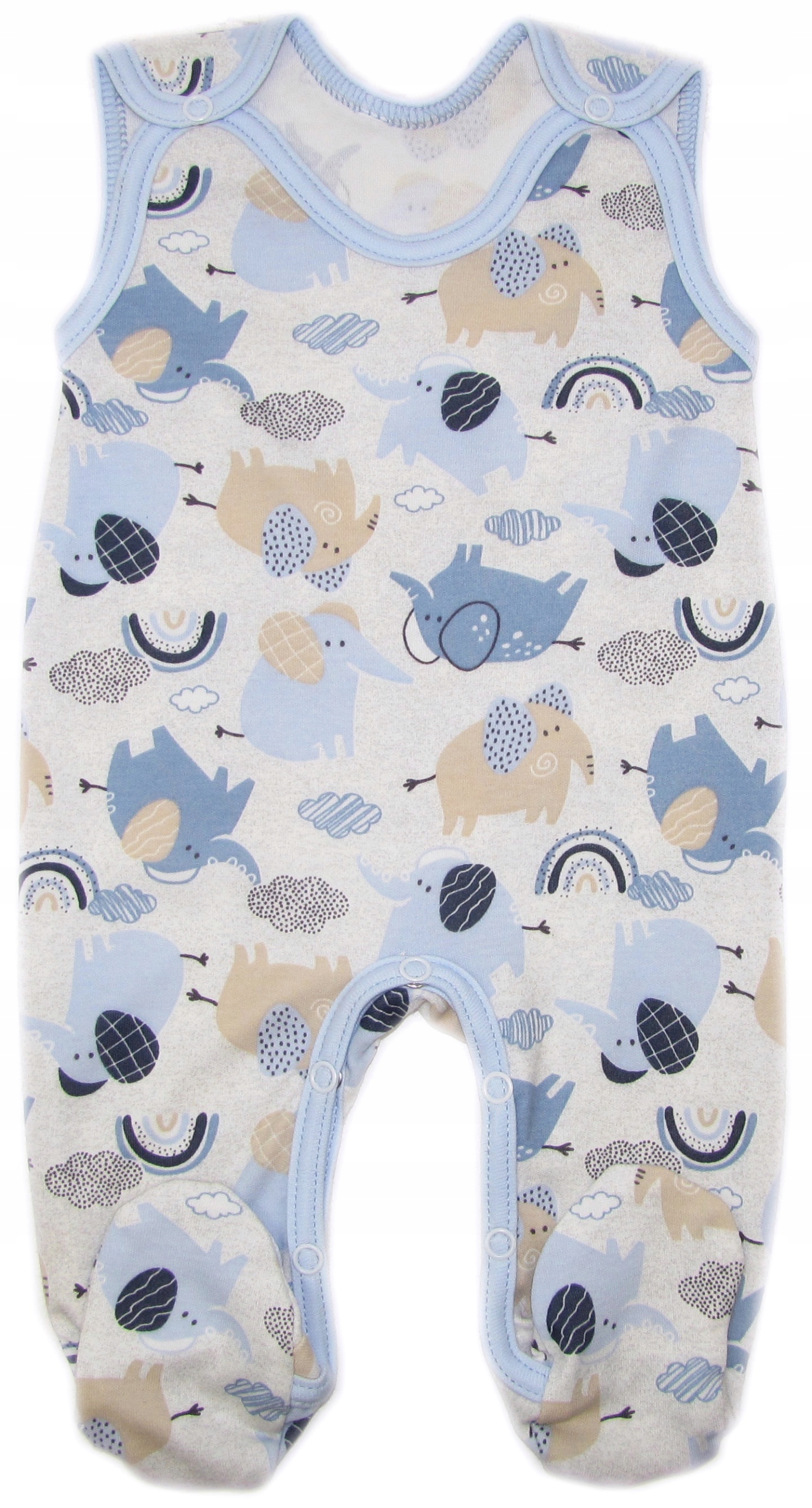 ŚPIOCHY NIEMOWLĘCE 68 ŚPIOSZKI BAWEŁNIANE BLUE ELEPHANT /76/