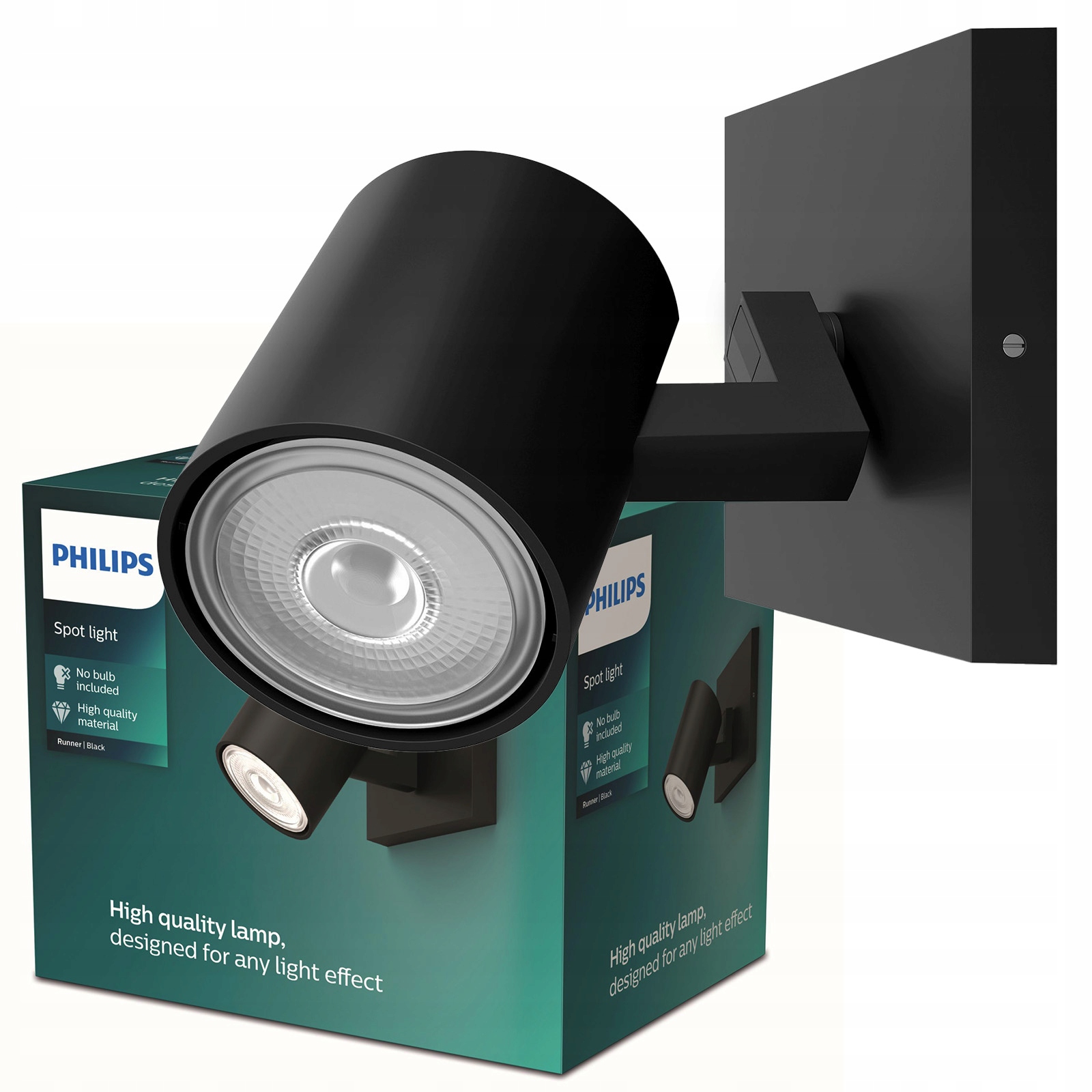 Nástěnná lampa GU10 Černá Runner Philips