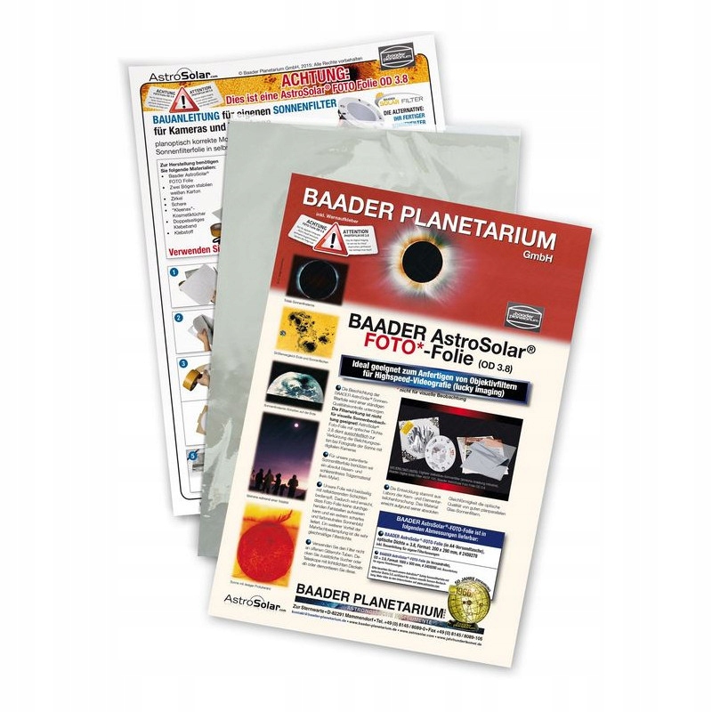 Filtr słoneczny Baader Nd 3.8 20x29cm