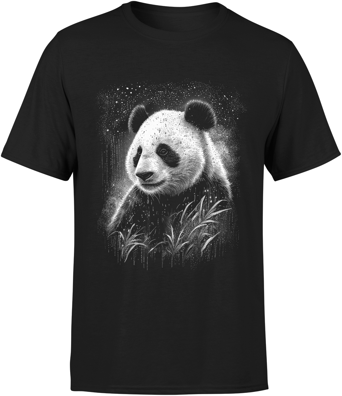

Panda Mis Koszulka Męska Z Nadrukiem Misiem Czarna