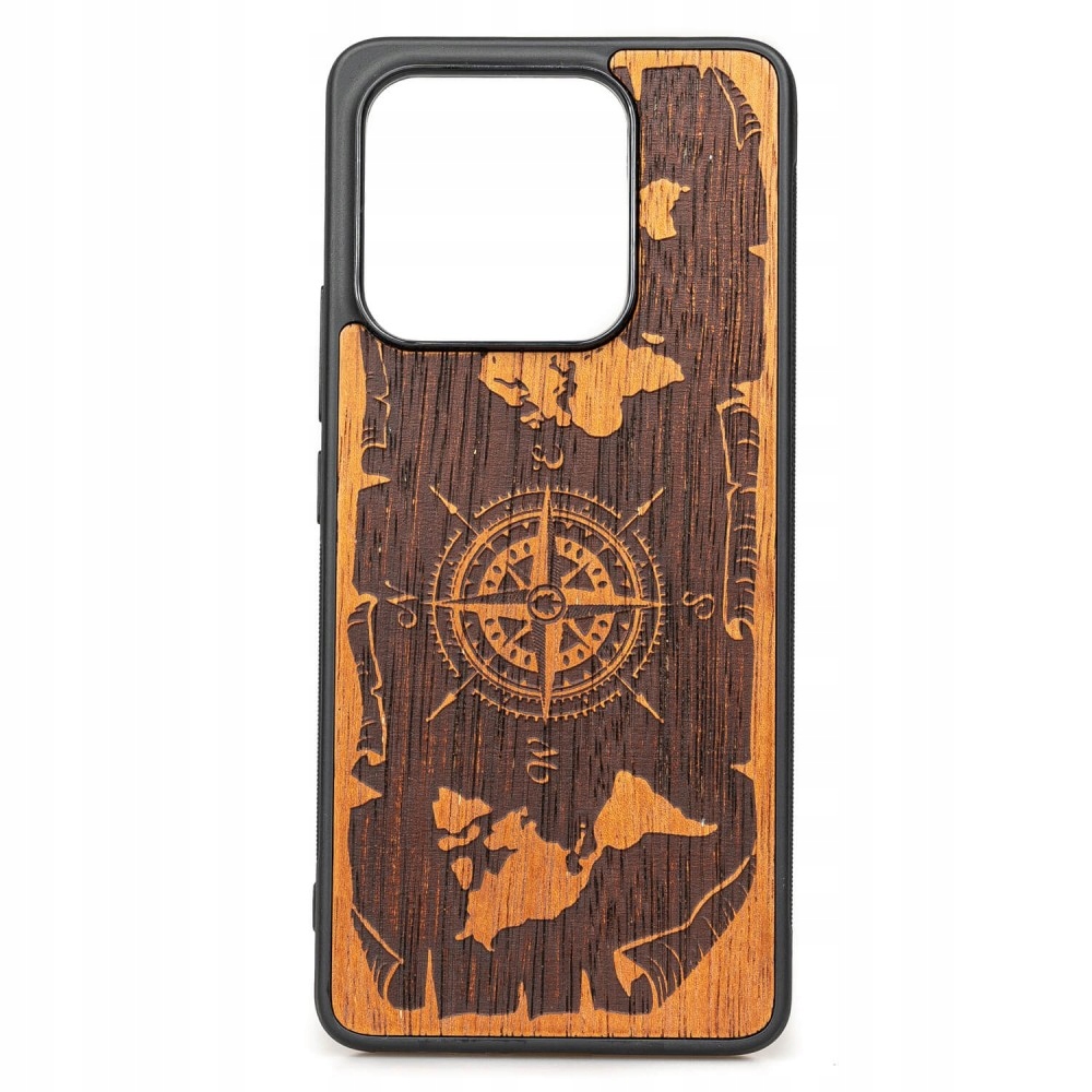 Dřevěné Pouzdro Bewood pro Xiaomi 13 Pro Růže Větrů Merbau