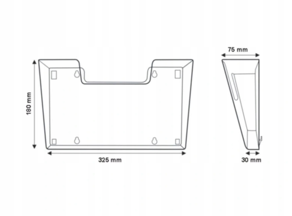 Wieszana kieszeń na ulotki A4 poziom system Marka inny