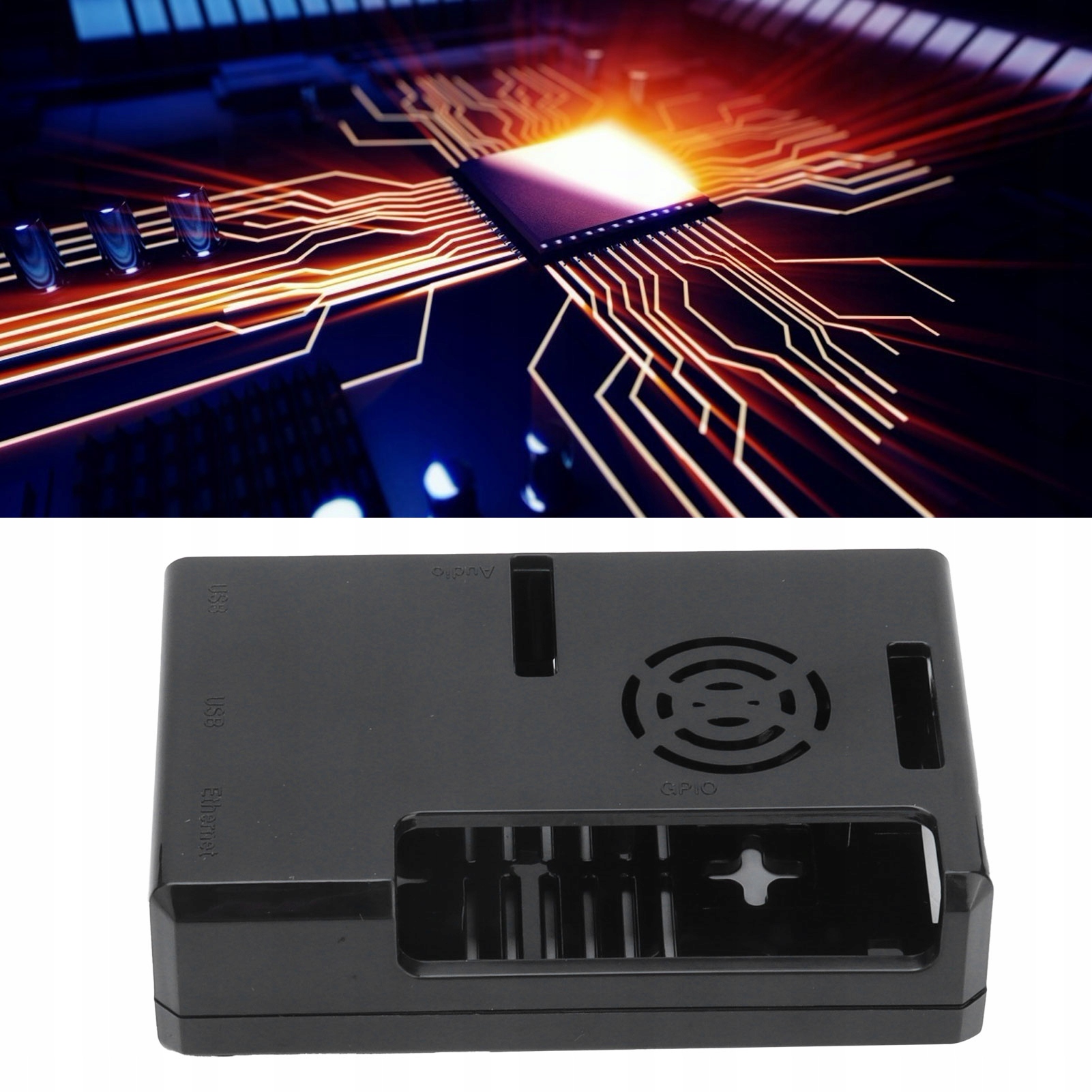 Obudowa ABS do Raspberry Pi 4 B z Radiatorami, Ochronna Skrzynka na Mikrokomputer