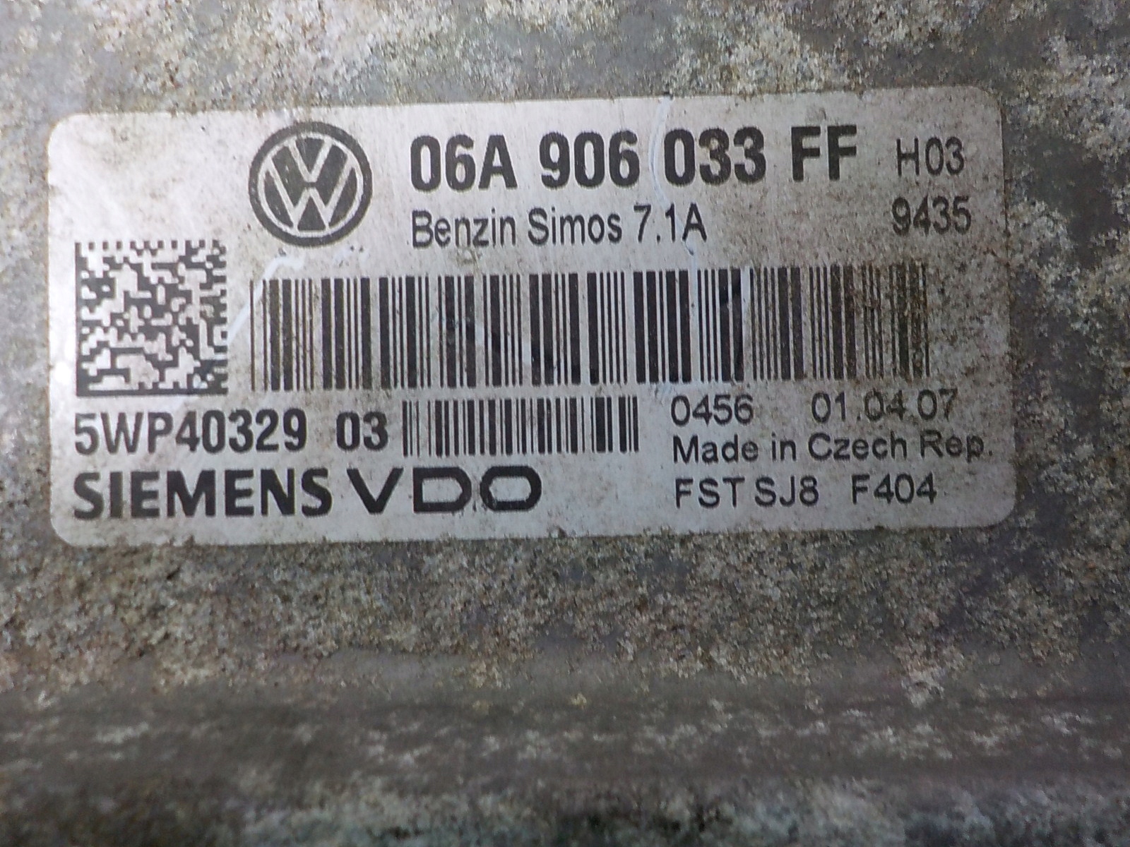 VW SEAT computer control unit 06A906033FF 5WP4032903