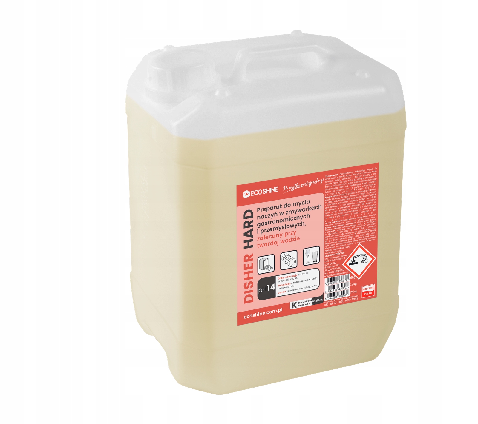 Levně Disher Hard 6kg Mycí prostředek do myčky na tvrdou vodu Eco Shine
