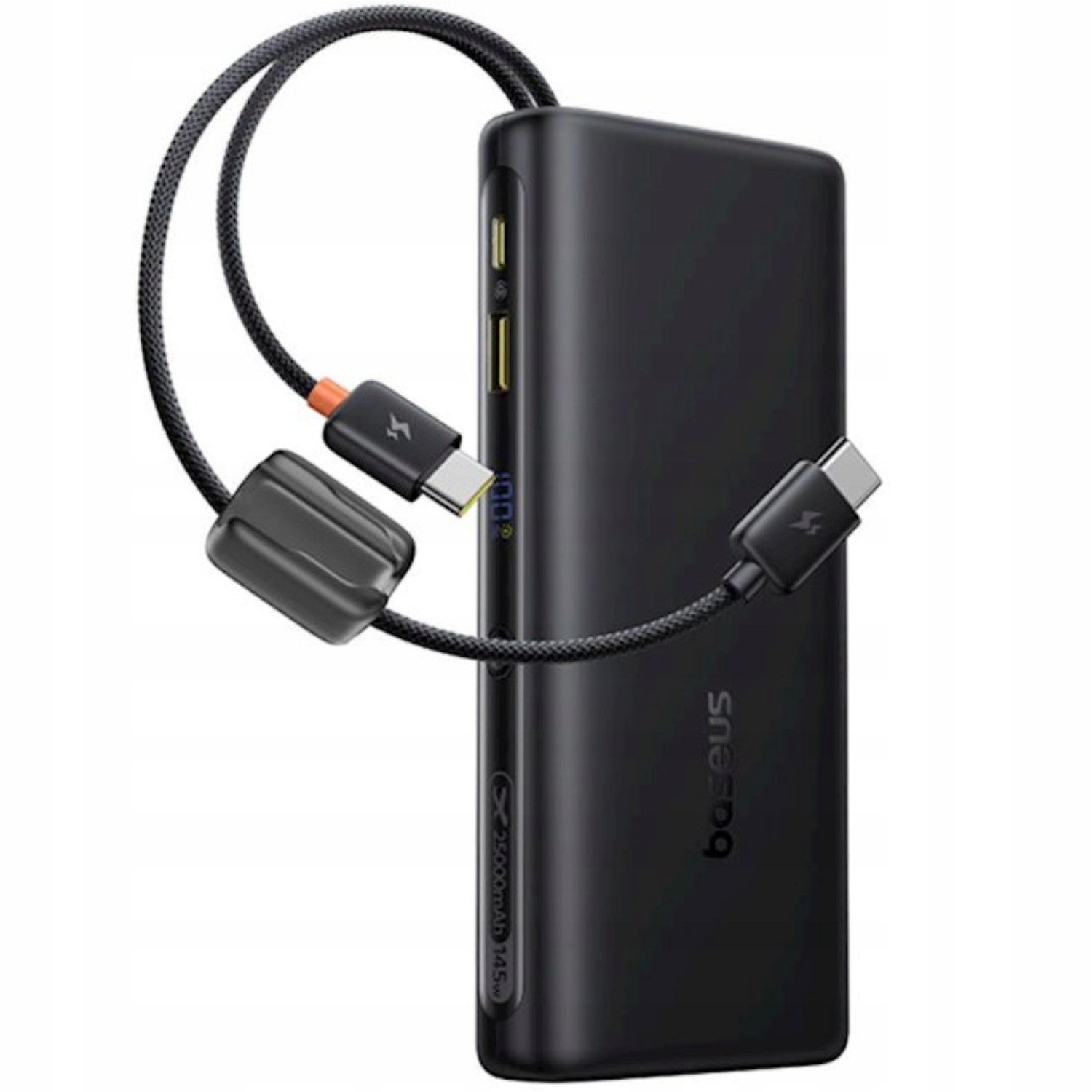Baseus powerbanka s displejom a vstavanými káblami Usb-c 25000 mAh 145 W čierna