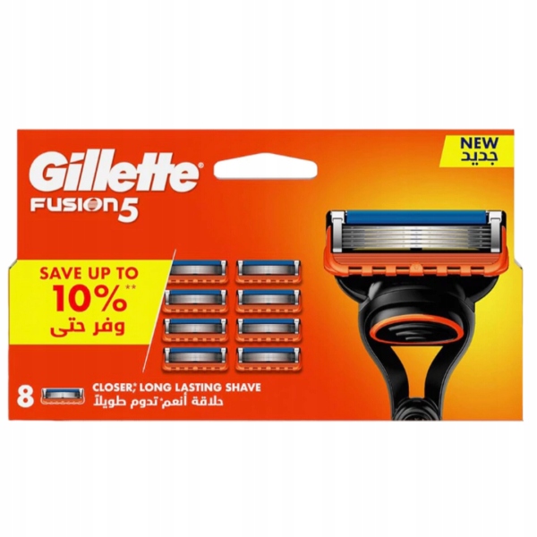 Gillette Náhradní Břity Fusion 5 8KS, Originální Náhradní Břity Do Strojku