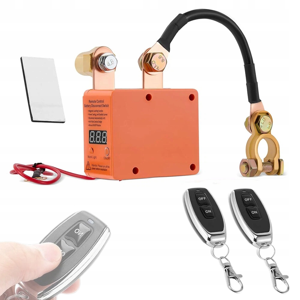 Automatický vypínač autobaterie 12 V s 2 dálkovým ovládáním