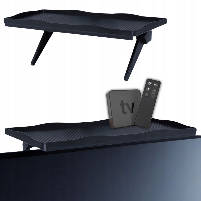 PÓŁKA NA TELEWIZOR NA TV MONITOR UCHWYT DEKODER DVBT PÓŁKA NA DEKODER