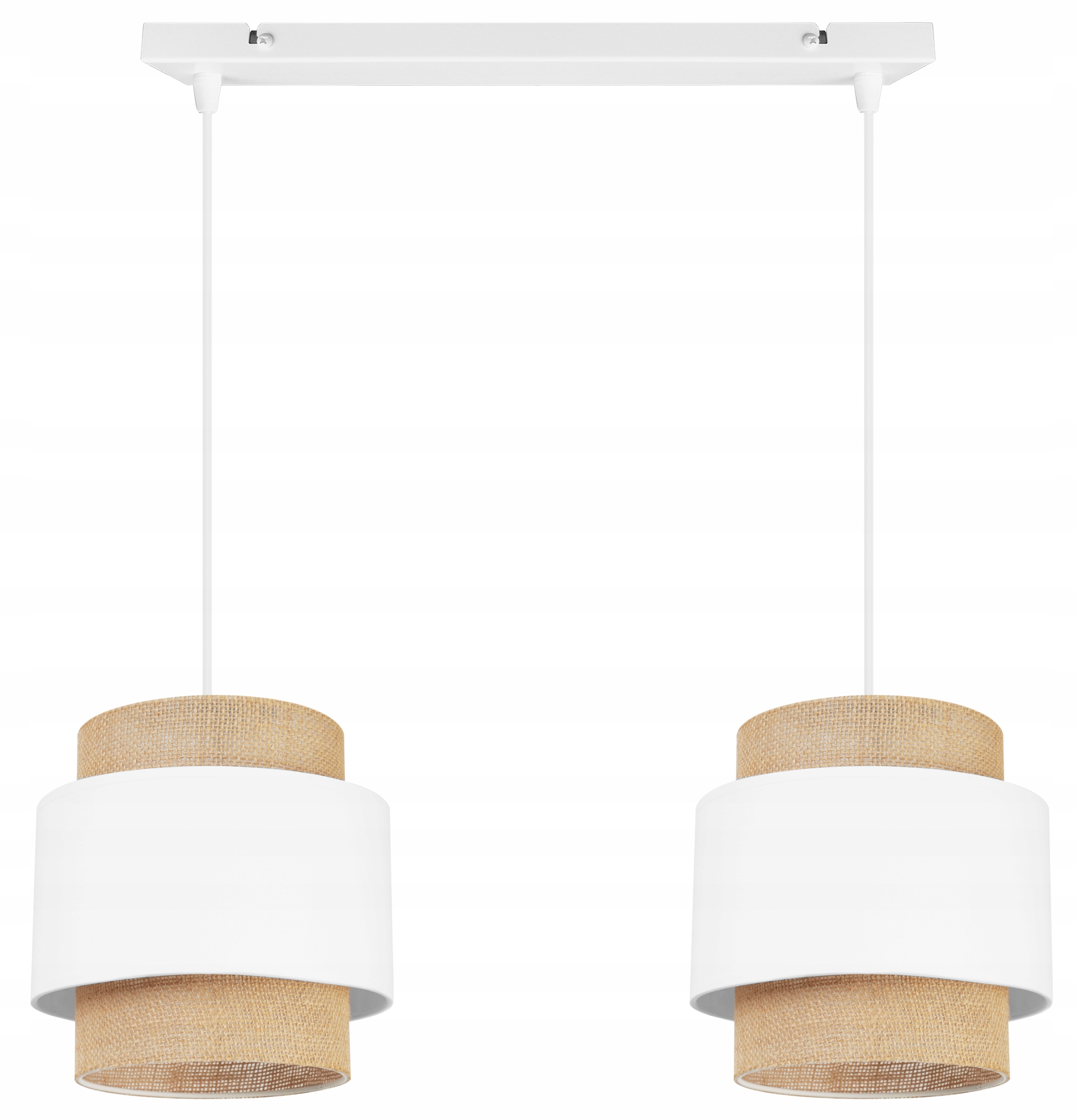 

Lampa Wisząca Sufitowa Boho Żyrandol Biały Beżowy