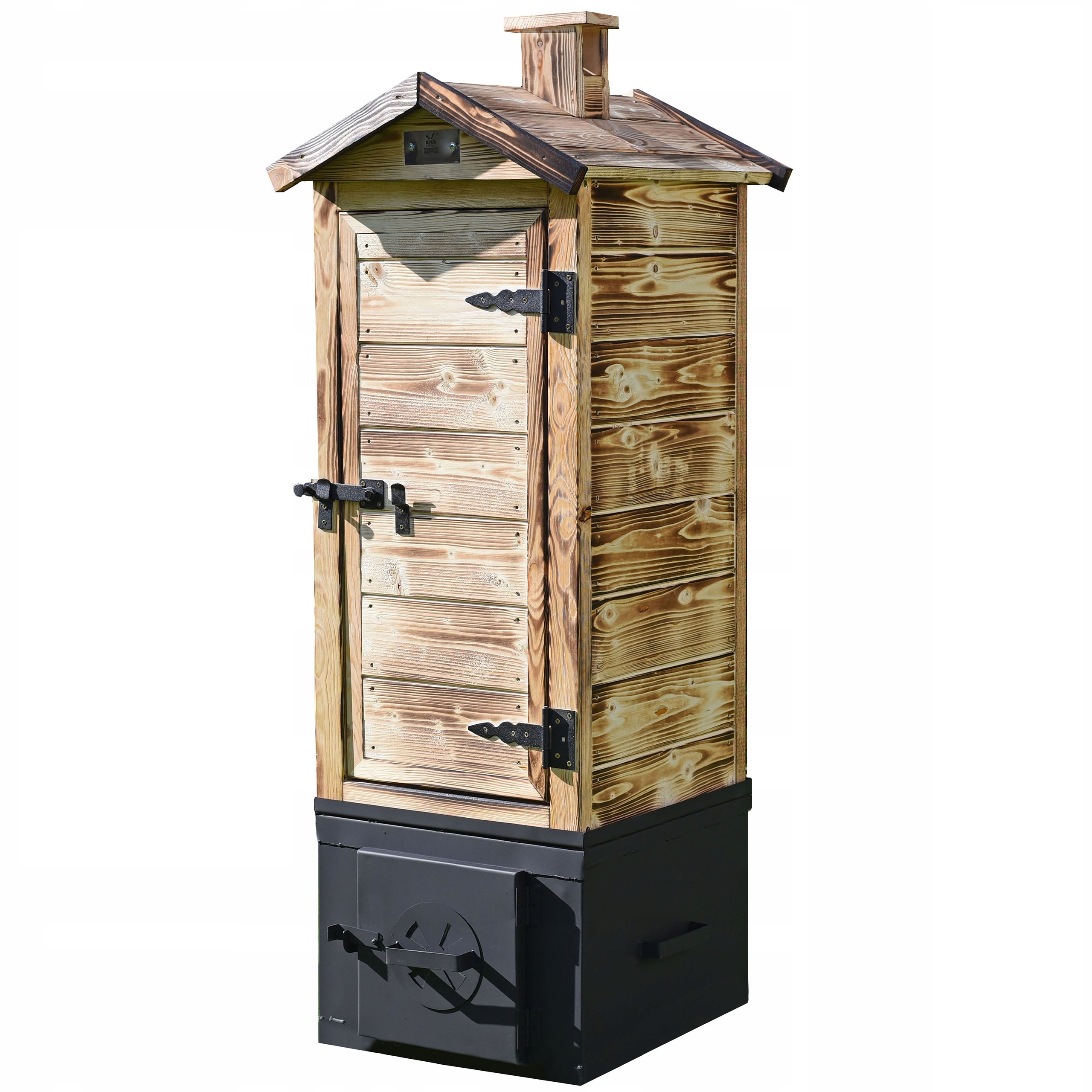 WĘDZARNIA OGRODOWA DOMOWA DREWNIANA Z PALENISKIEM BEZPOŚREDNIM PANKORNIK