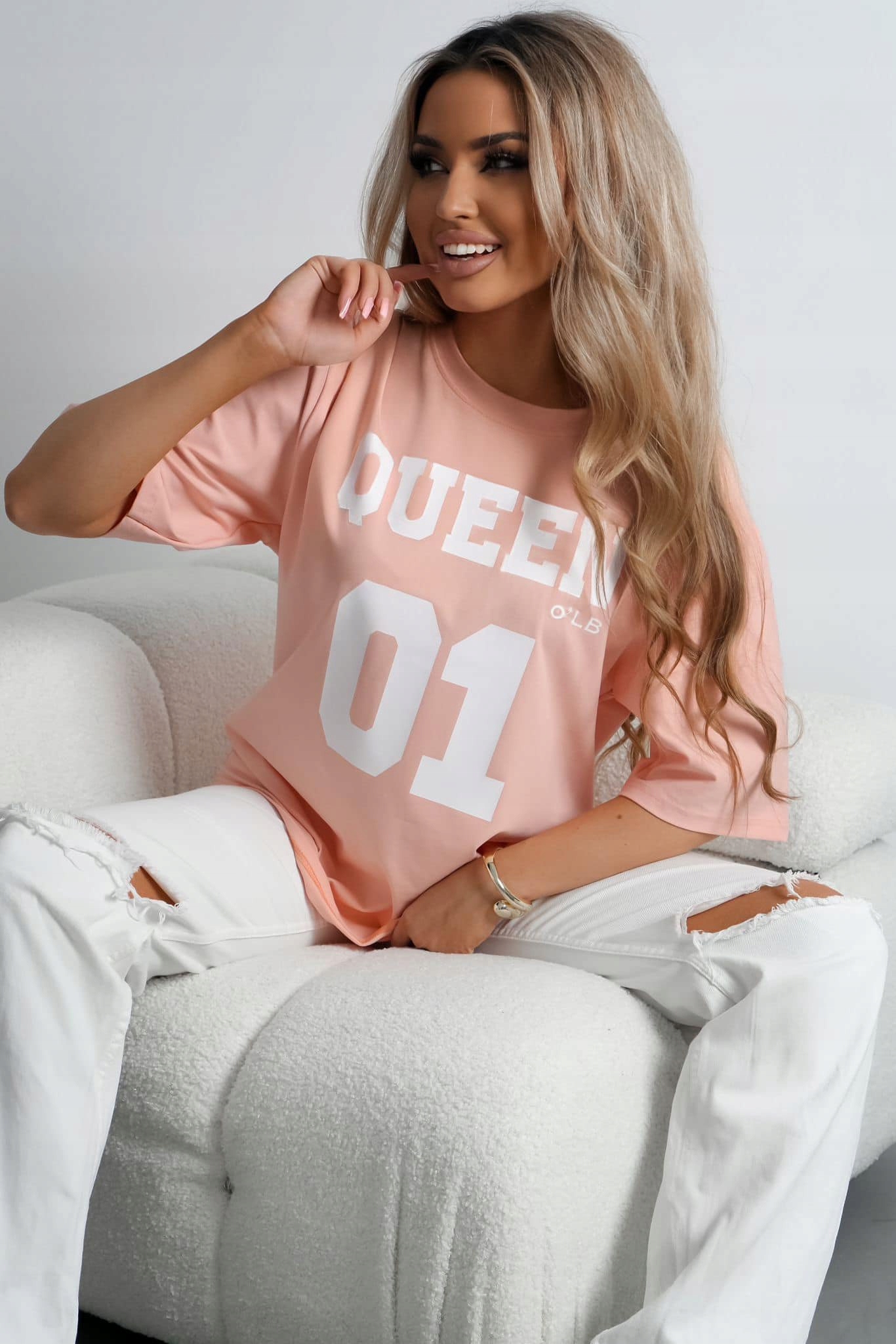 Tričko Queen O'lb [Velikost velikost, barva Broskvová]