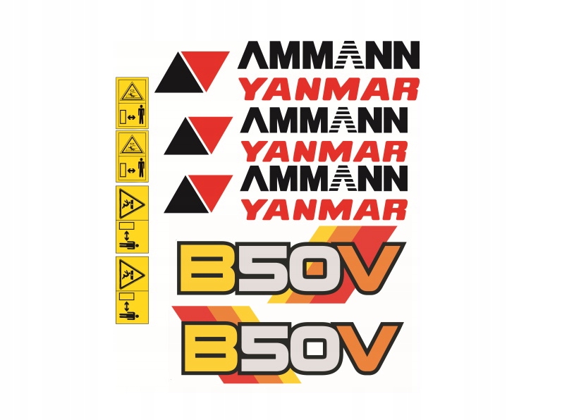 Samolepky Ammann Yanmar B50V