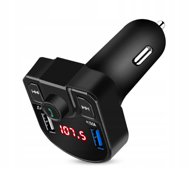 

Transmiter Bluetooth Fm Sd Ładowarka 2XUSB Zestaw