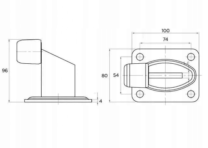 ZESTAW STOPER ODBÓJ OGRANICZNIK ODBOJNIK DO BRAMY Rodzaj przykręcany