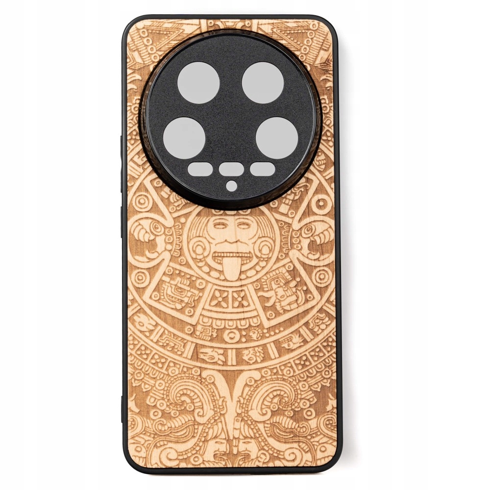 Dřevěné Pouzdro Bewood pro Xiaomi 14 Ultra Kalendář Aztécký Aniegre