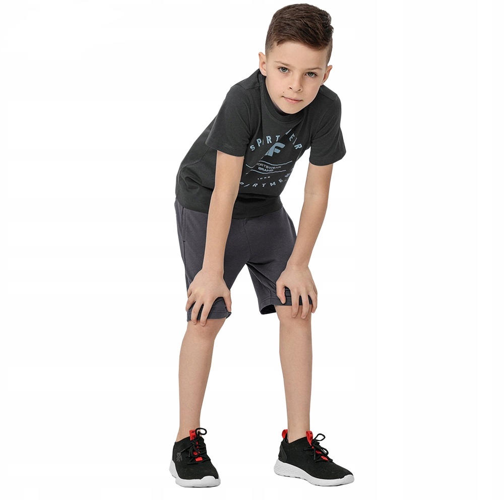 KOSZULKA CHŁOPIĘCA 4F T-SHIRT BAWEŁNA 122 Dekolt okrągły