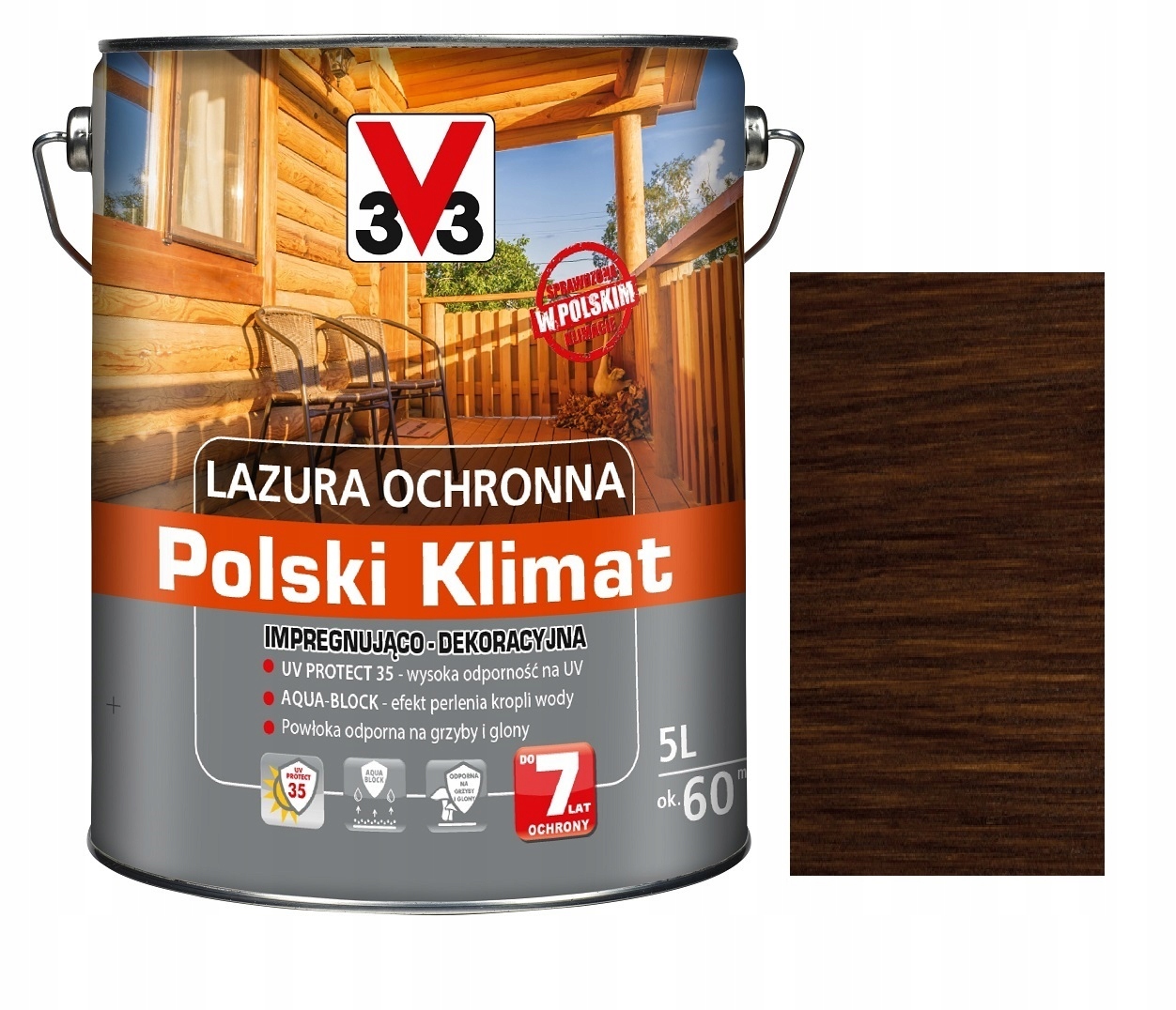 

Lazura V33 Polski Klimat 7LAT Palisander 5L