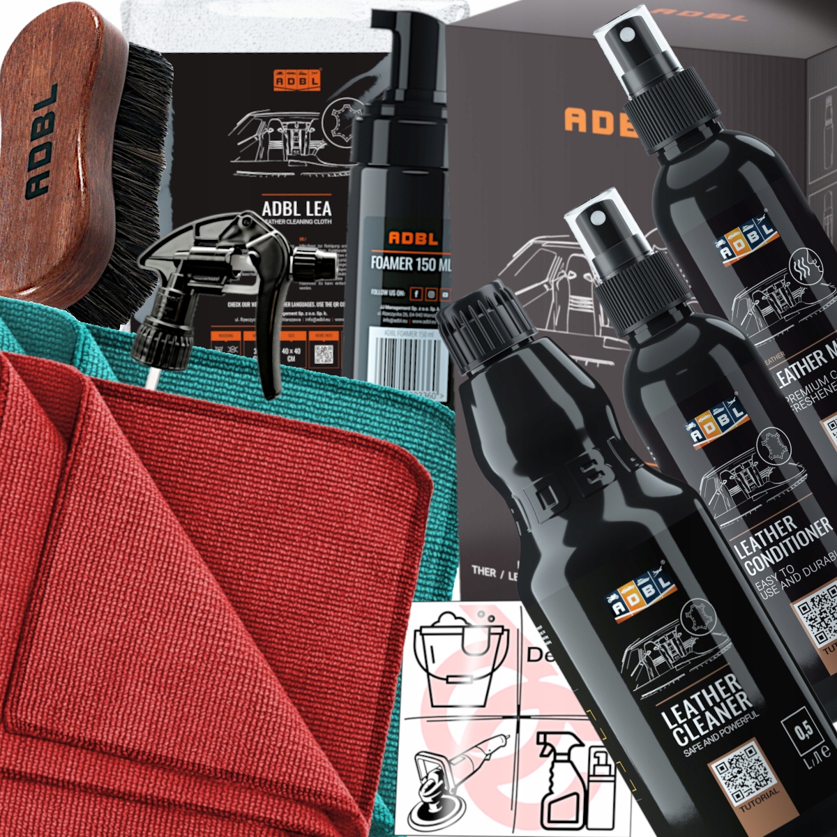 ADBL LEATHER KIT Zestaw do czyszczenia skóry ADB000317 za 134,89 zł z
