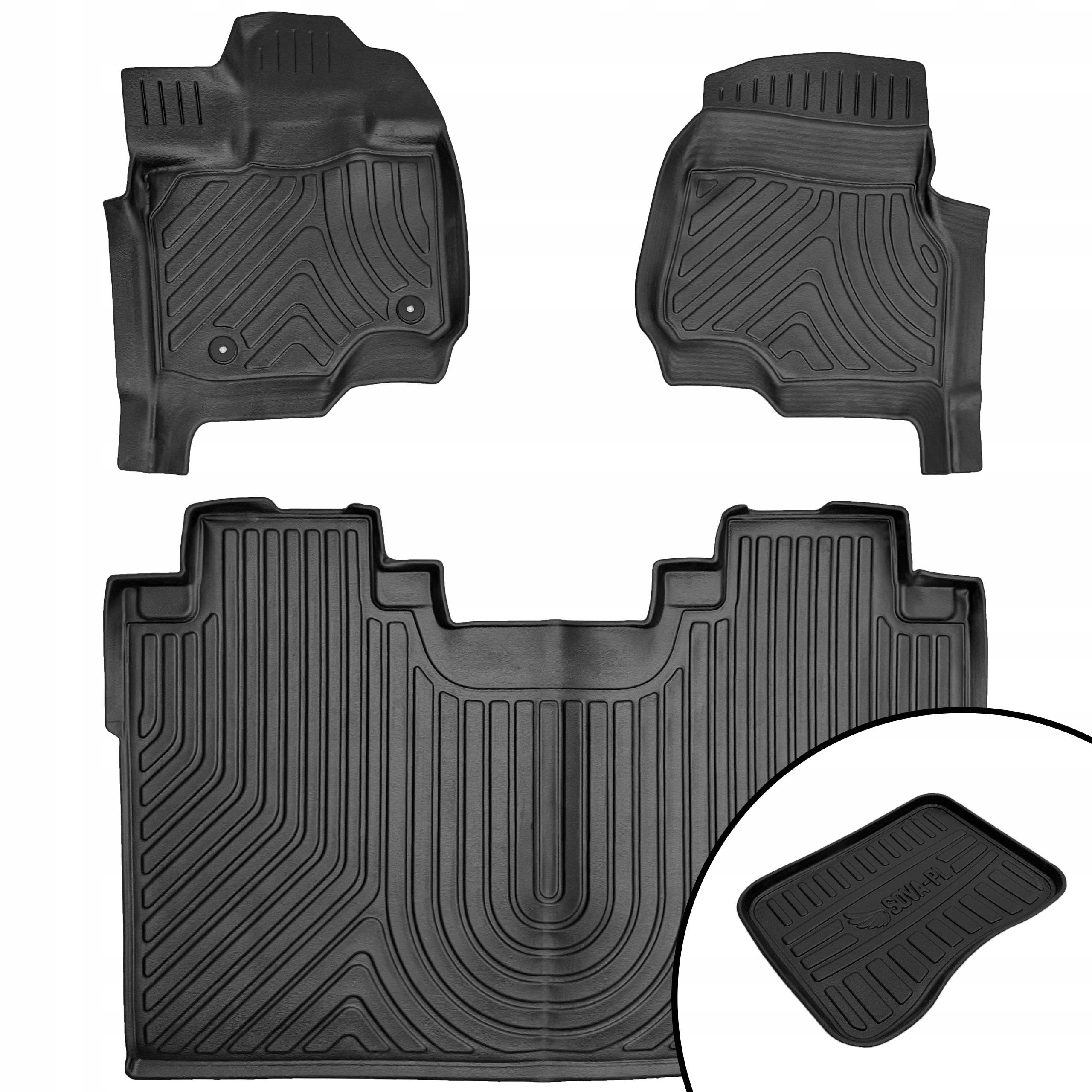 Dywaniki gumowe (tpe) Ford F-150 Crew cab (od 2014)=> +mata
