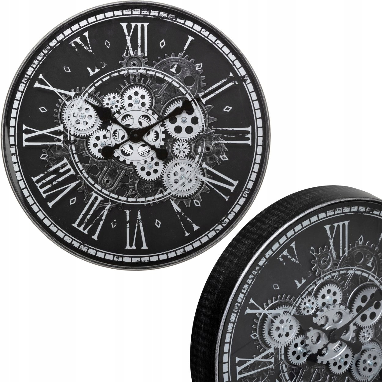 Retro Loftové Dekorativní Nástěnné Hodiny 51 CM, Velký Tichý Ciferník Do Obývacího Pokoje, Kanceláře