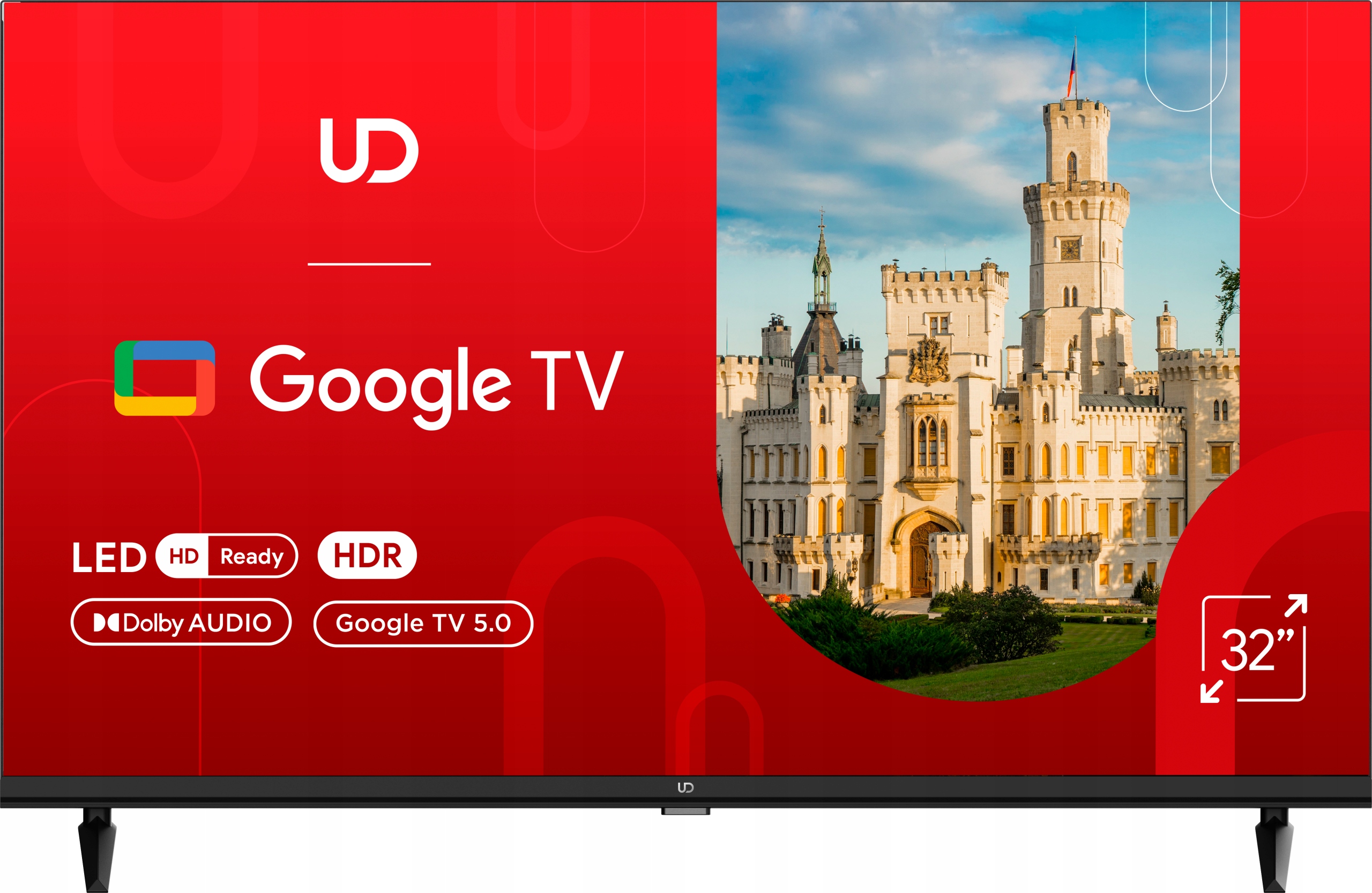 Televizor Ud 32GHC5210S Led 32" Hd Smart Tv Hdr Google Tv WiFi Dolby Audio