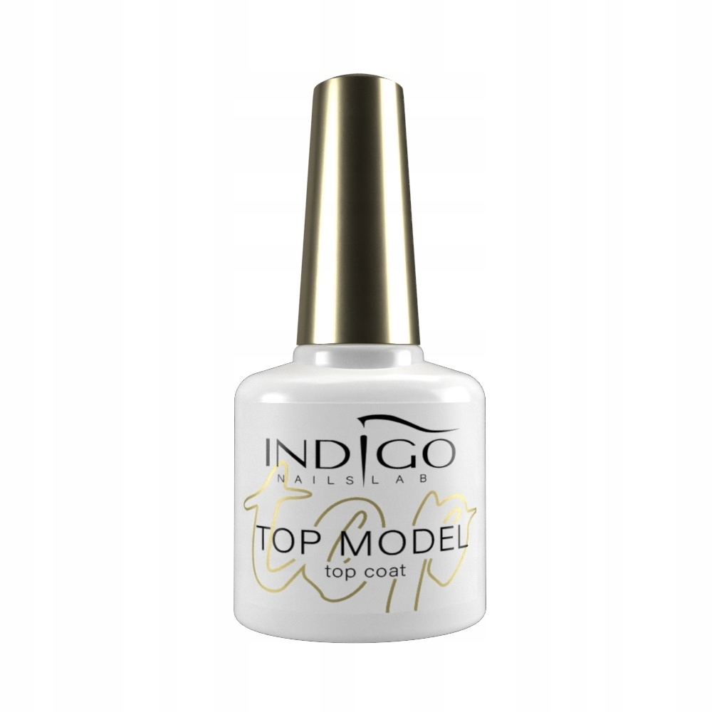 

Indigo Top Model Top Coat 7ml złote drobinki