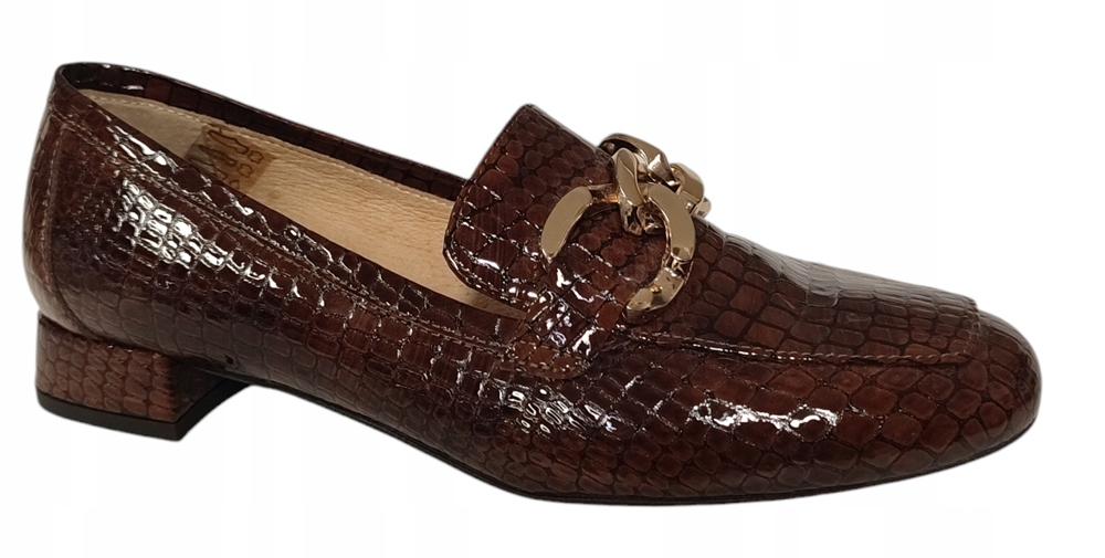 Dámské Polobotky Nessi 21039 VEL.40 Kůže, Hnědý Lak