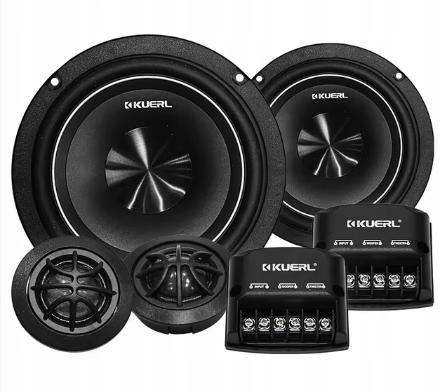 Głośniki Samochodowe 165mm Pod Radio 40W Rms 4ohm 91dB Kuerl K-6523