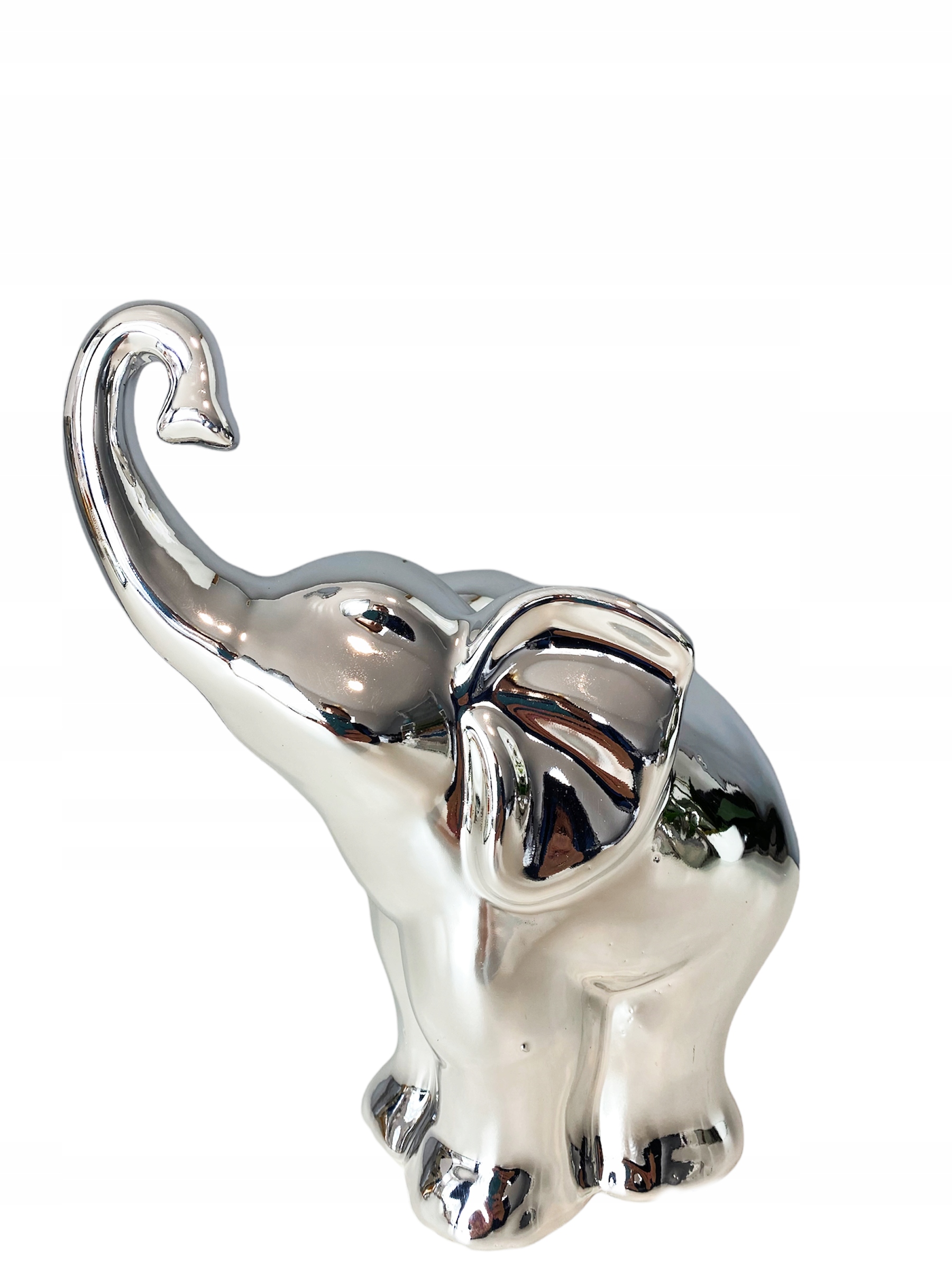 

Słoń Słonik Chrom Figurka Ceram Glamour Dekoracja