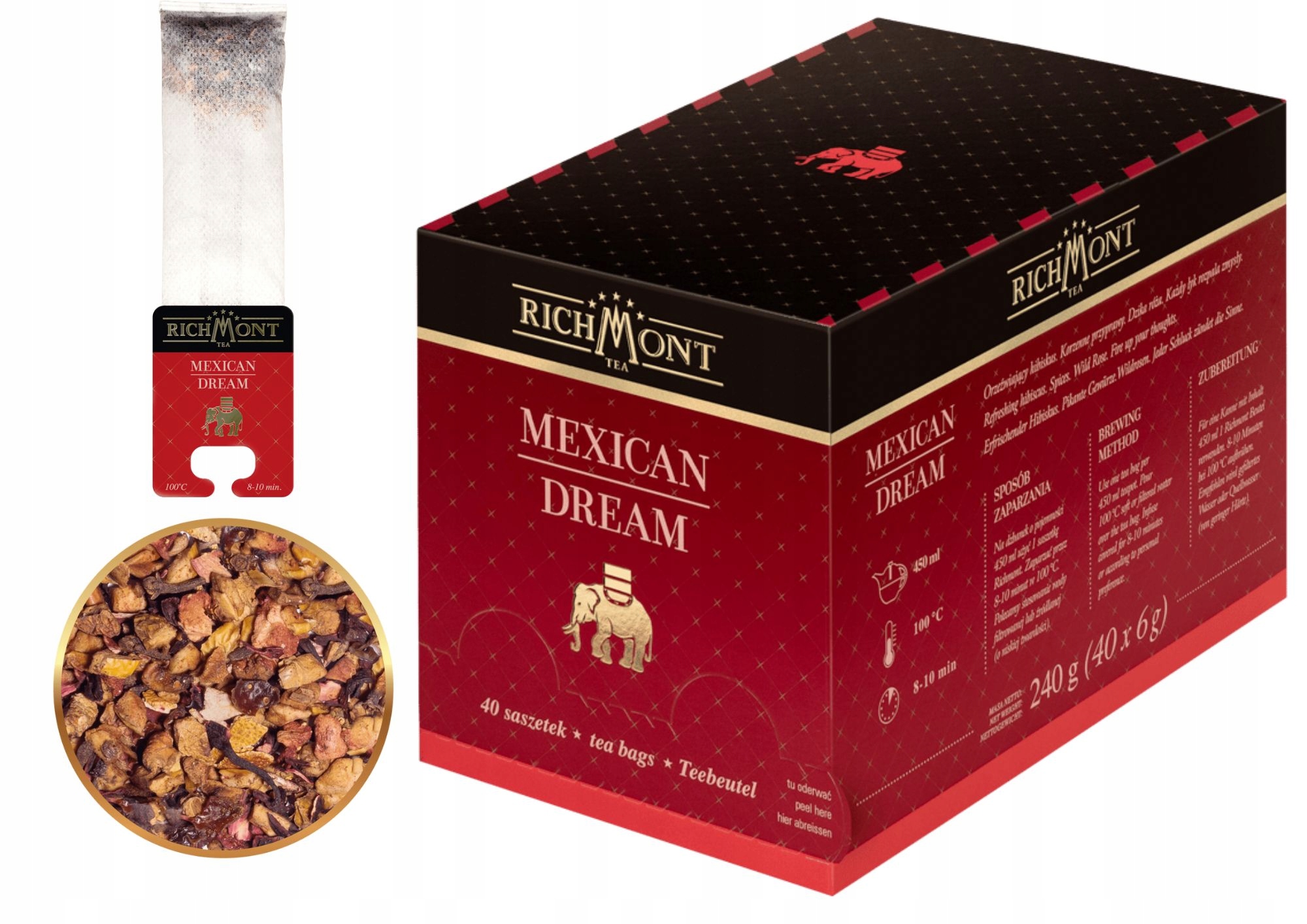 Zimowa Korzenna Herbata 40szt Cynamon Jabłko Goździk Richmont Mexican Dream