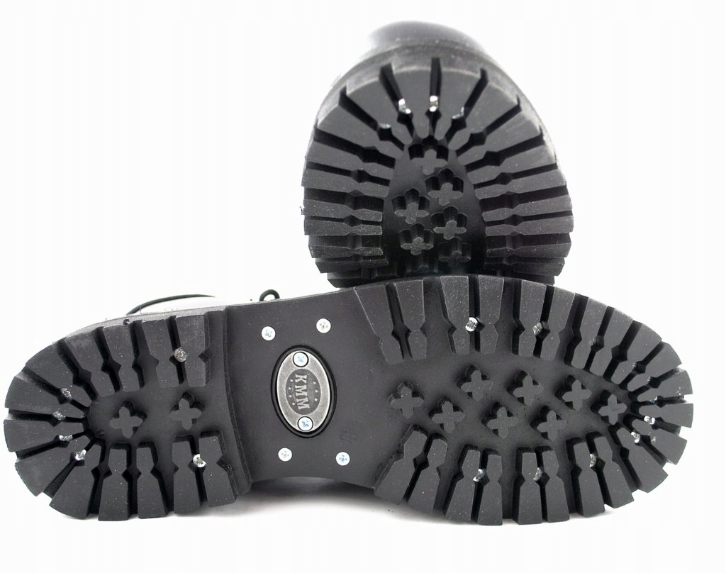 KMM 100 Czarne GLANY 10 dziurowe skóra 10-tki r.37 Oryginalne opakowanie producenta pudełko