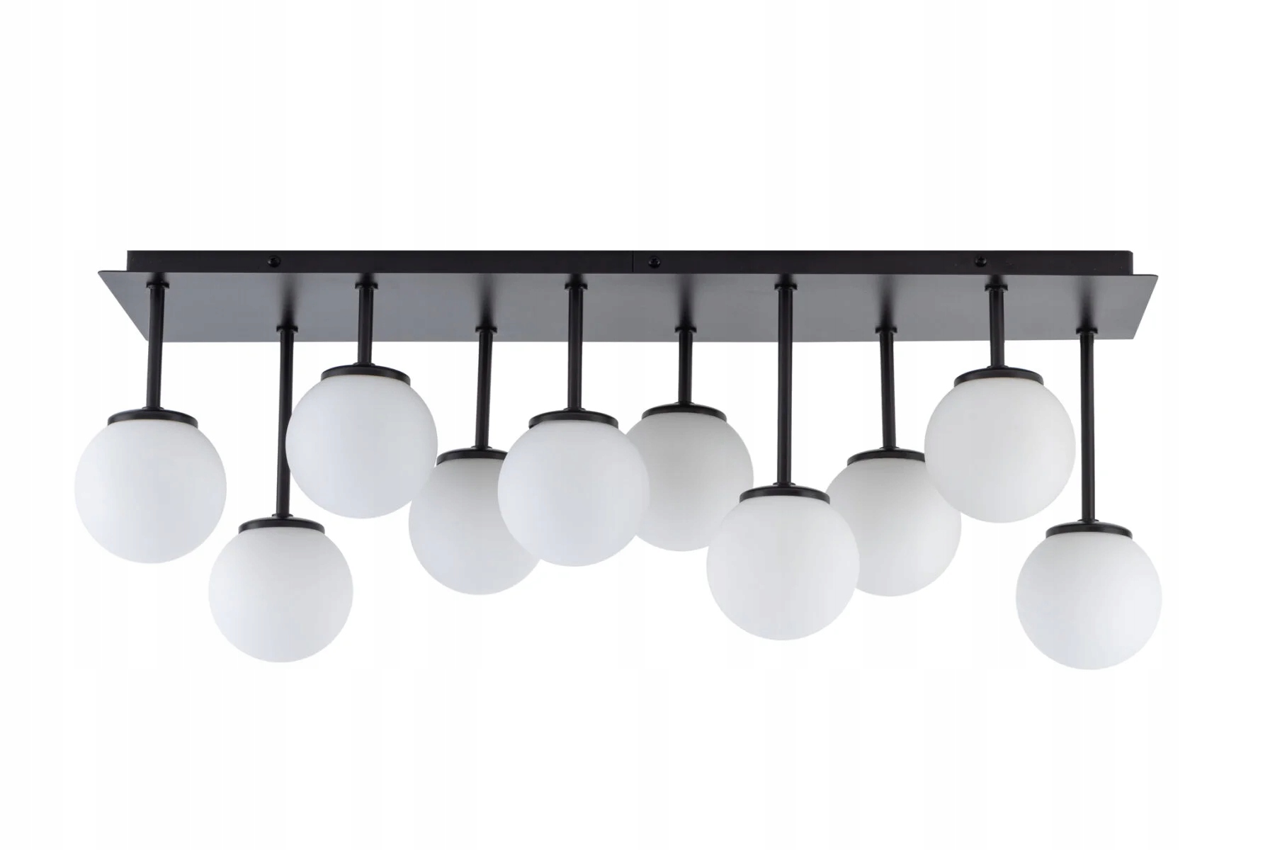 Moderná stropná lampa 10 sklenených bielych guličiek 73 cm Sigma