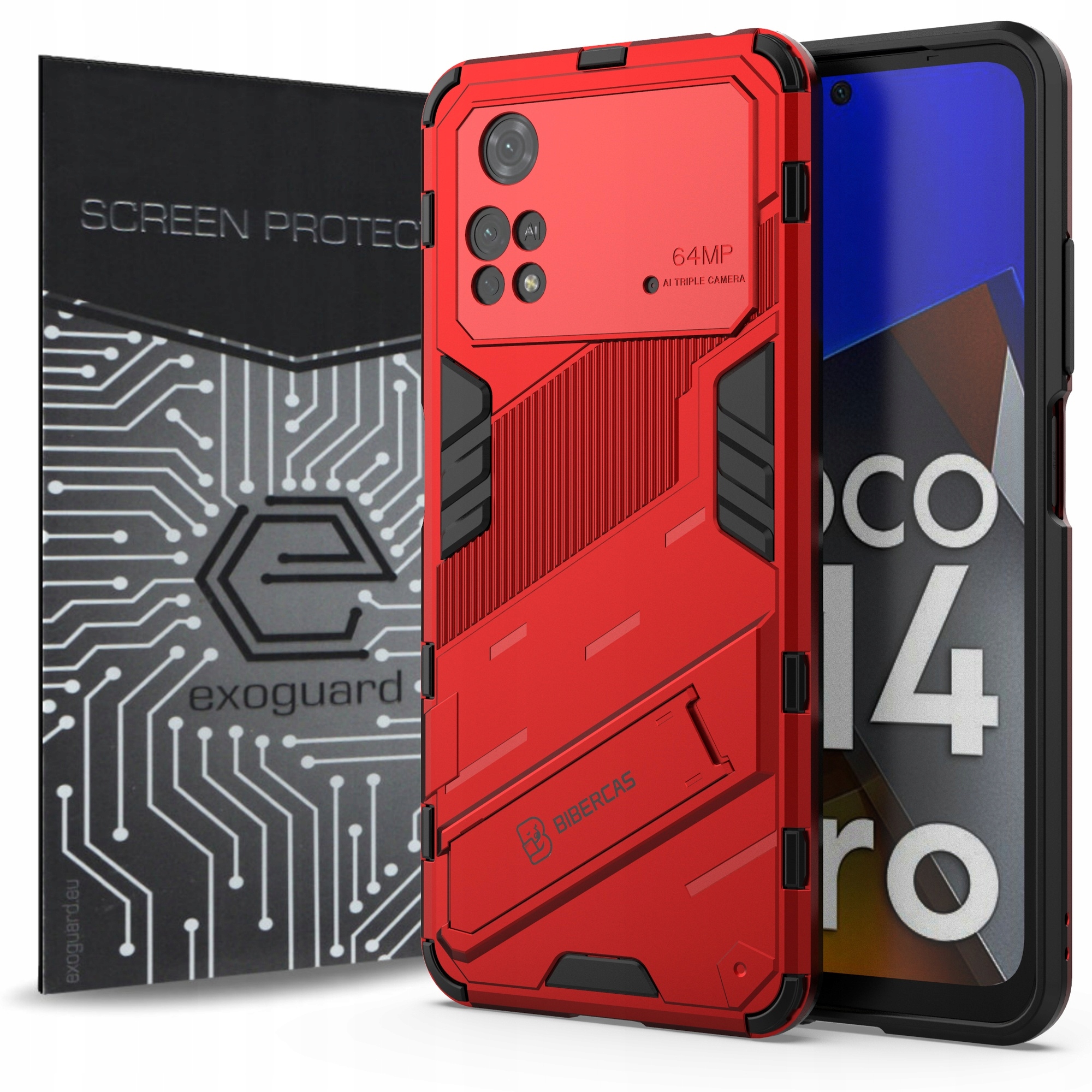 

Etui Pancerne Case+szkło do Xiaomi Poco M4 Pro