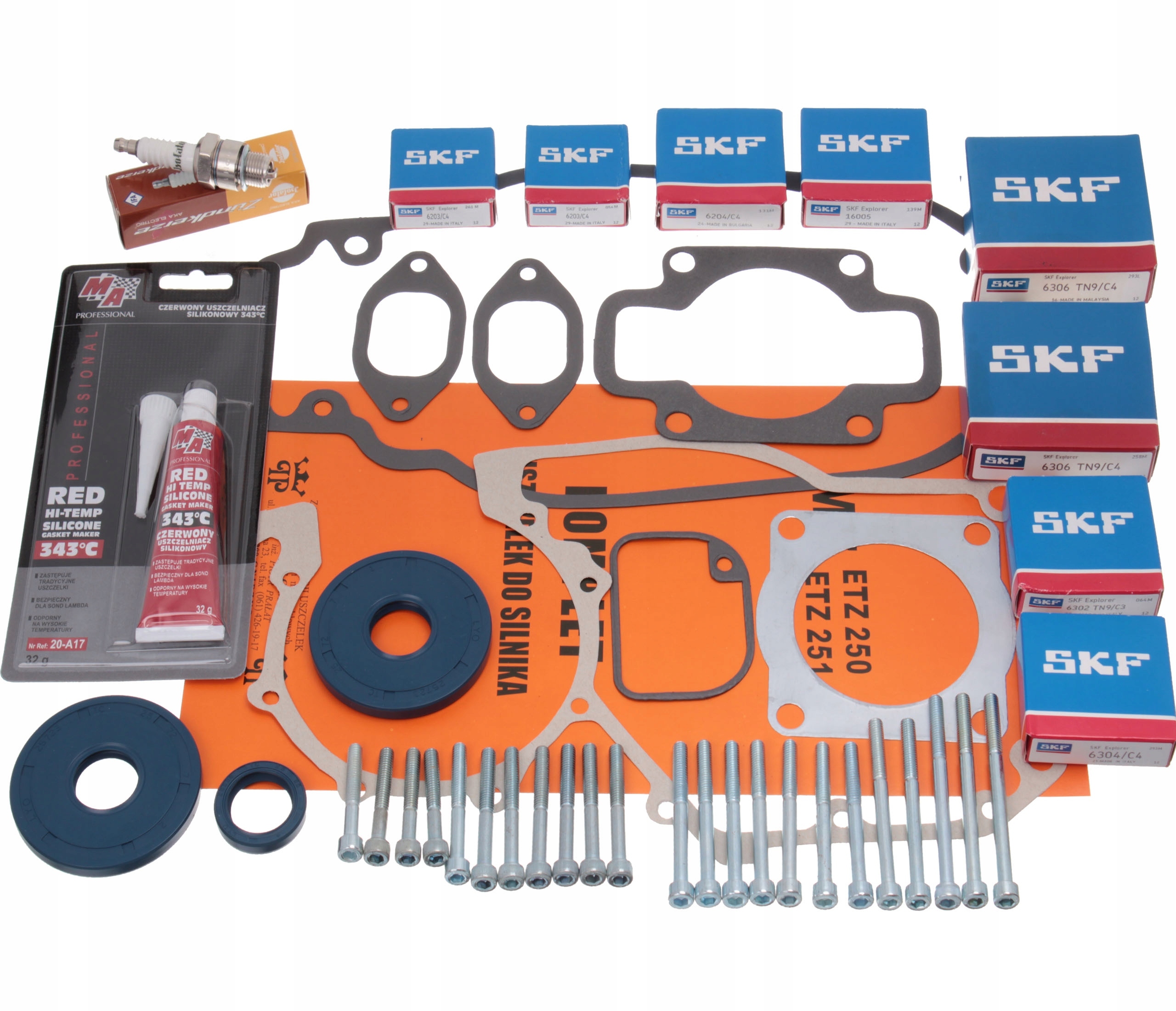 4645 - Підшипники SKF C4 ущільнювачі Болти MZ ETZ 250 251