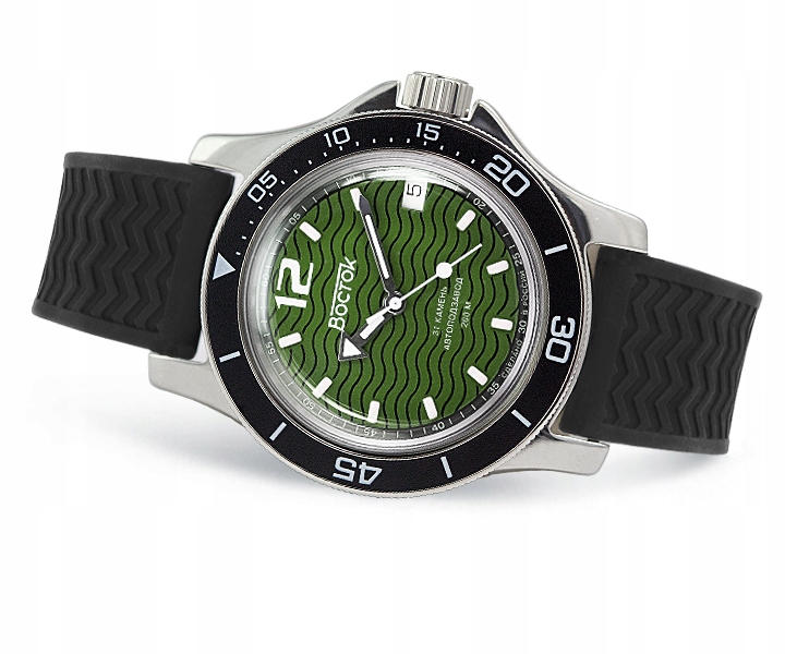Hodinky Vostok Automat Amfibia 13041A Diver Potápěč Zelené