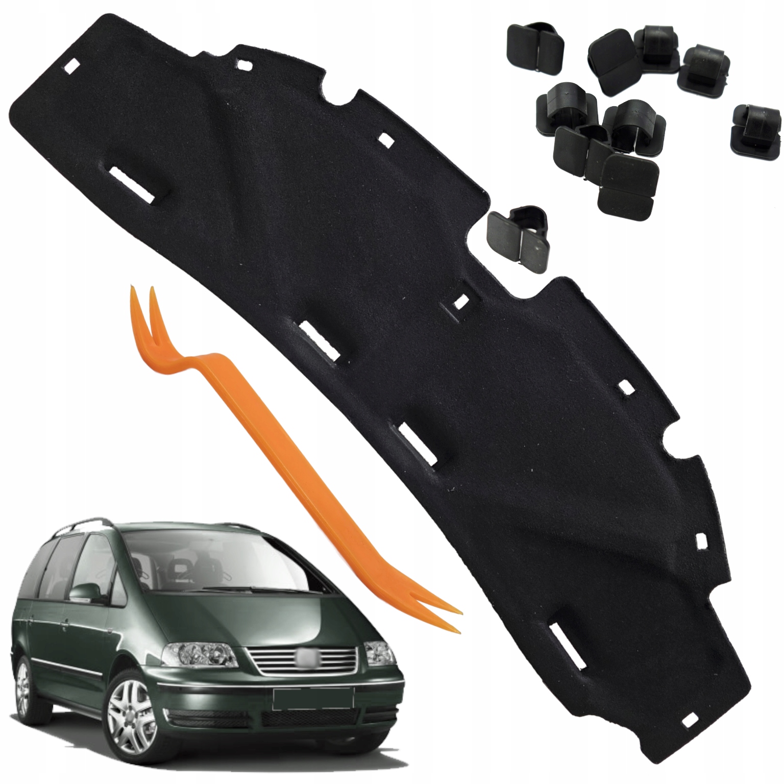 Ztlumení masky Podbitka Izolace Ford Galaxy Fl 01-05r Stahovač Sponky