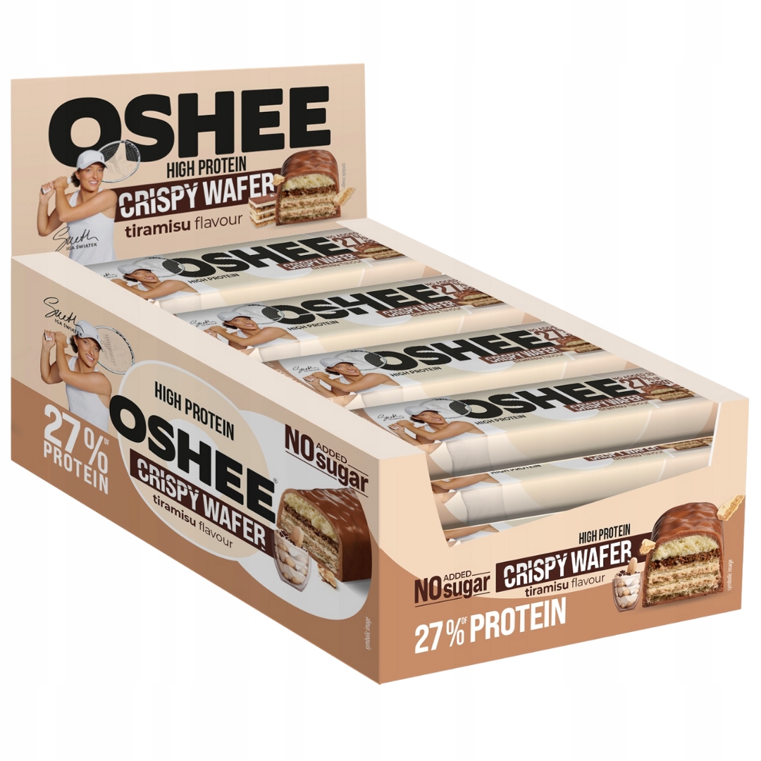 Levně Oshee Oplatka s kakaovým krémem s piškotovou příchutí a tiramisu 37 g x 12 ks