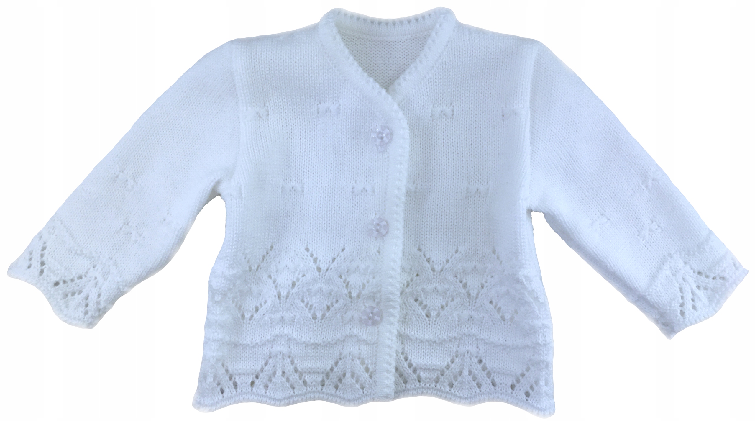 

Sweterek biały sweter Chrzest 80 cm