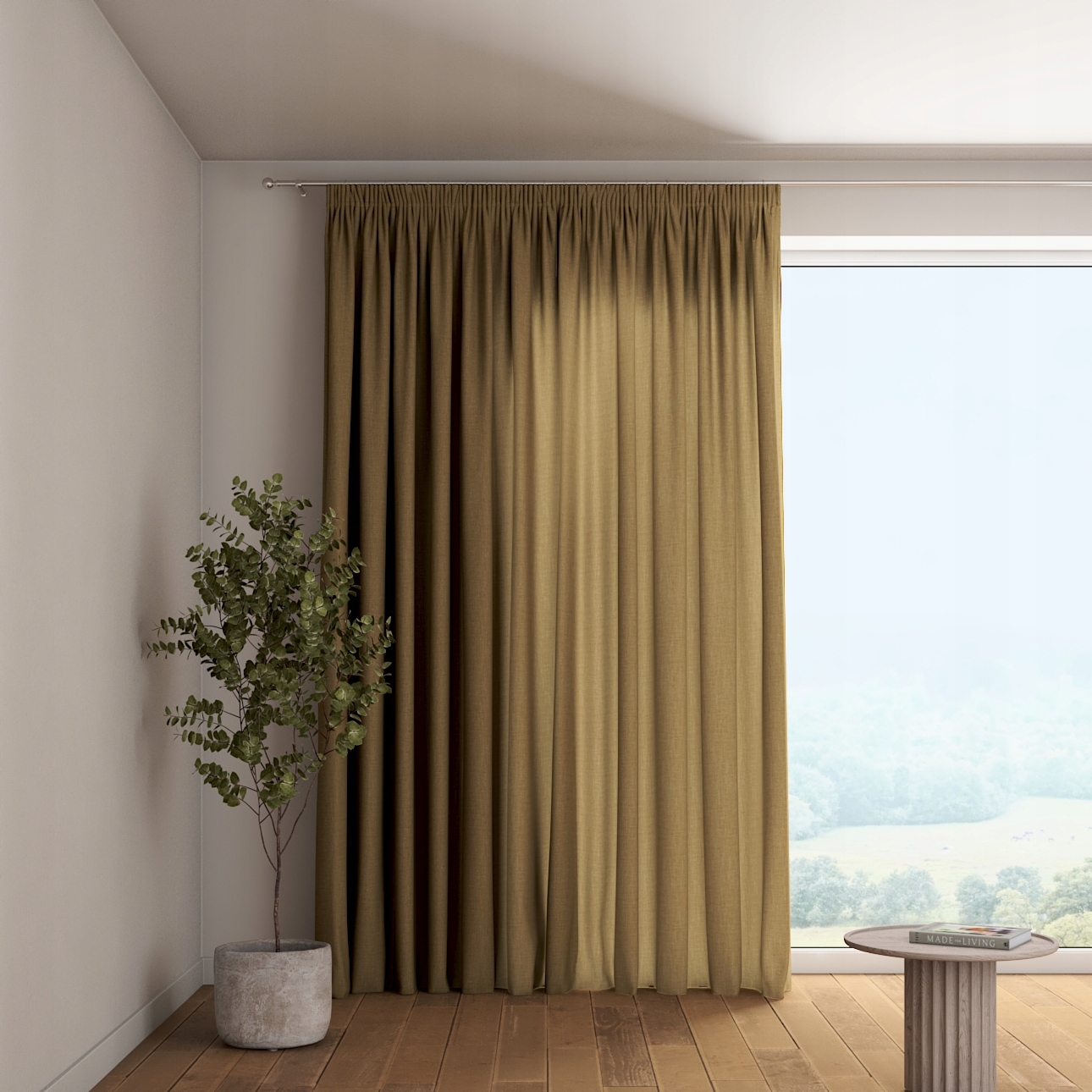 Dekoria Závěs na nařasovací pásce 1 ks 130x260 cm, odstíny hnědé