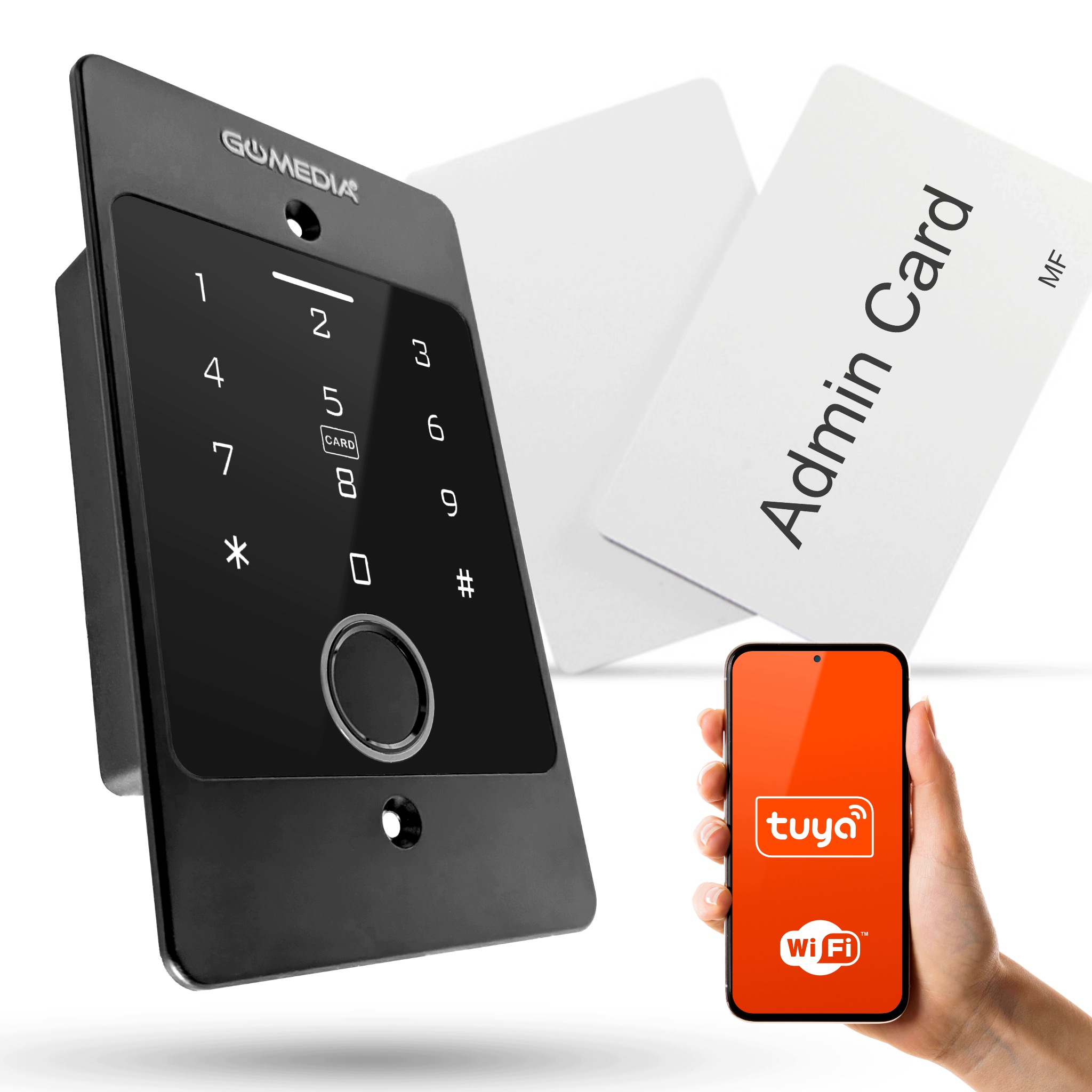 Zamek Szyfrowy Klawiatura do Drzwi Furtki Zewnętrzny Rfid Odcisk WiFi Tuya