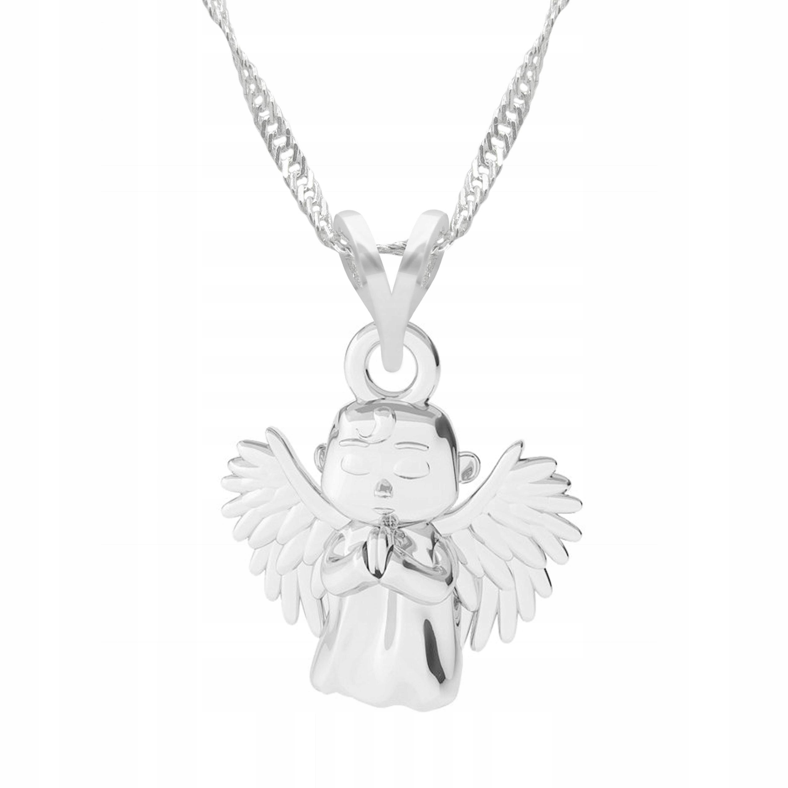 Stříbrný náhrdelník Anděl Anděl strážný s andělem Andělem Stříbro 925